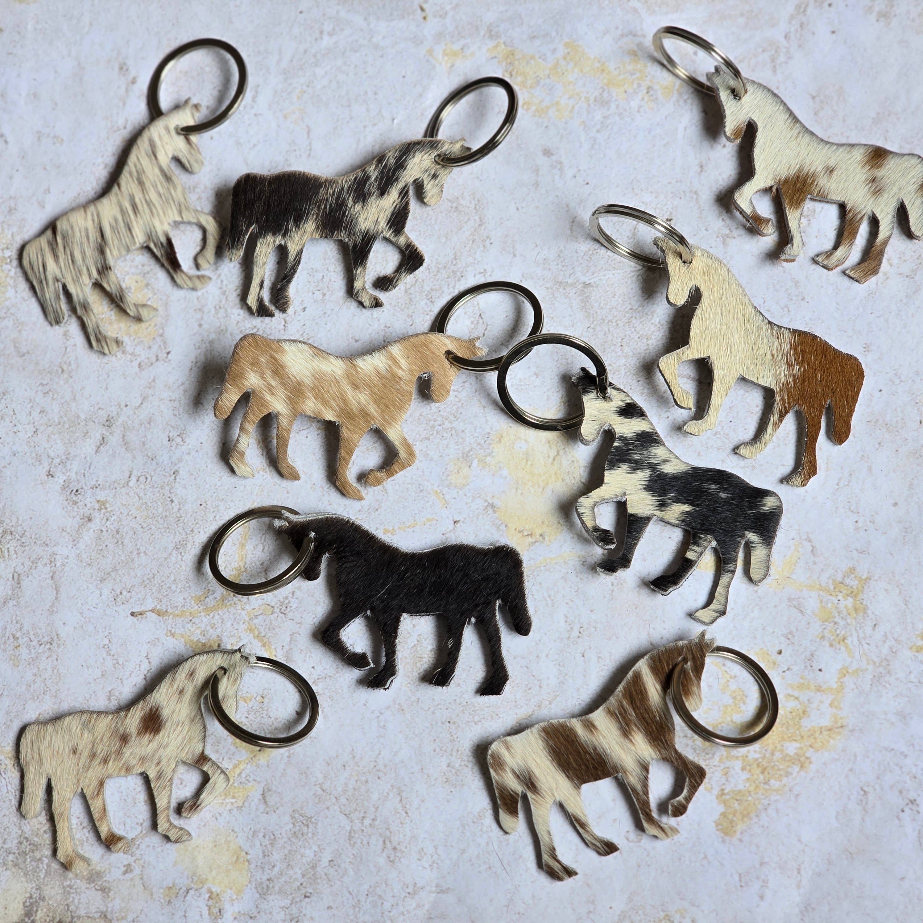 Cowhide_Key_Chain_Horses