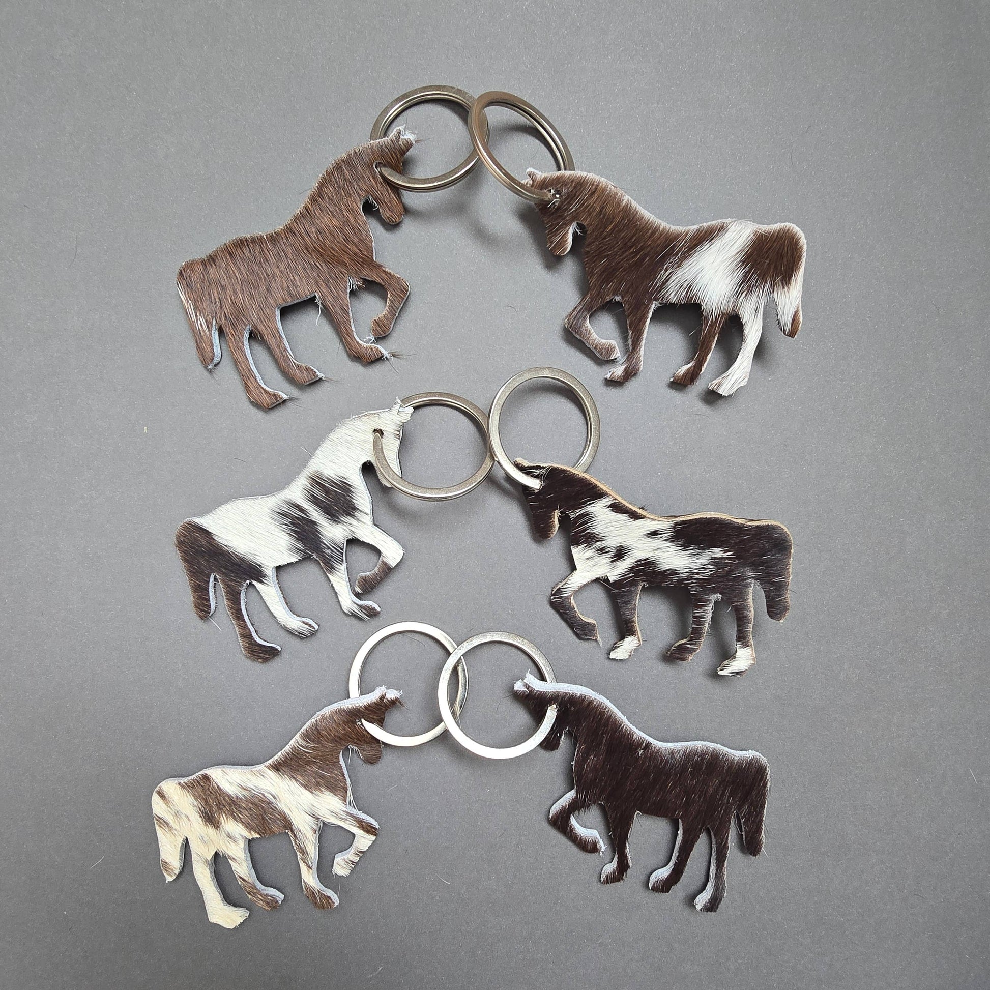 Ranchers Closet Genuine Cowhide Horse Keychain-Key Chains-Ranchers Closet-Evolution Equestrian Co.