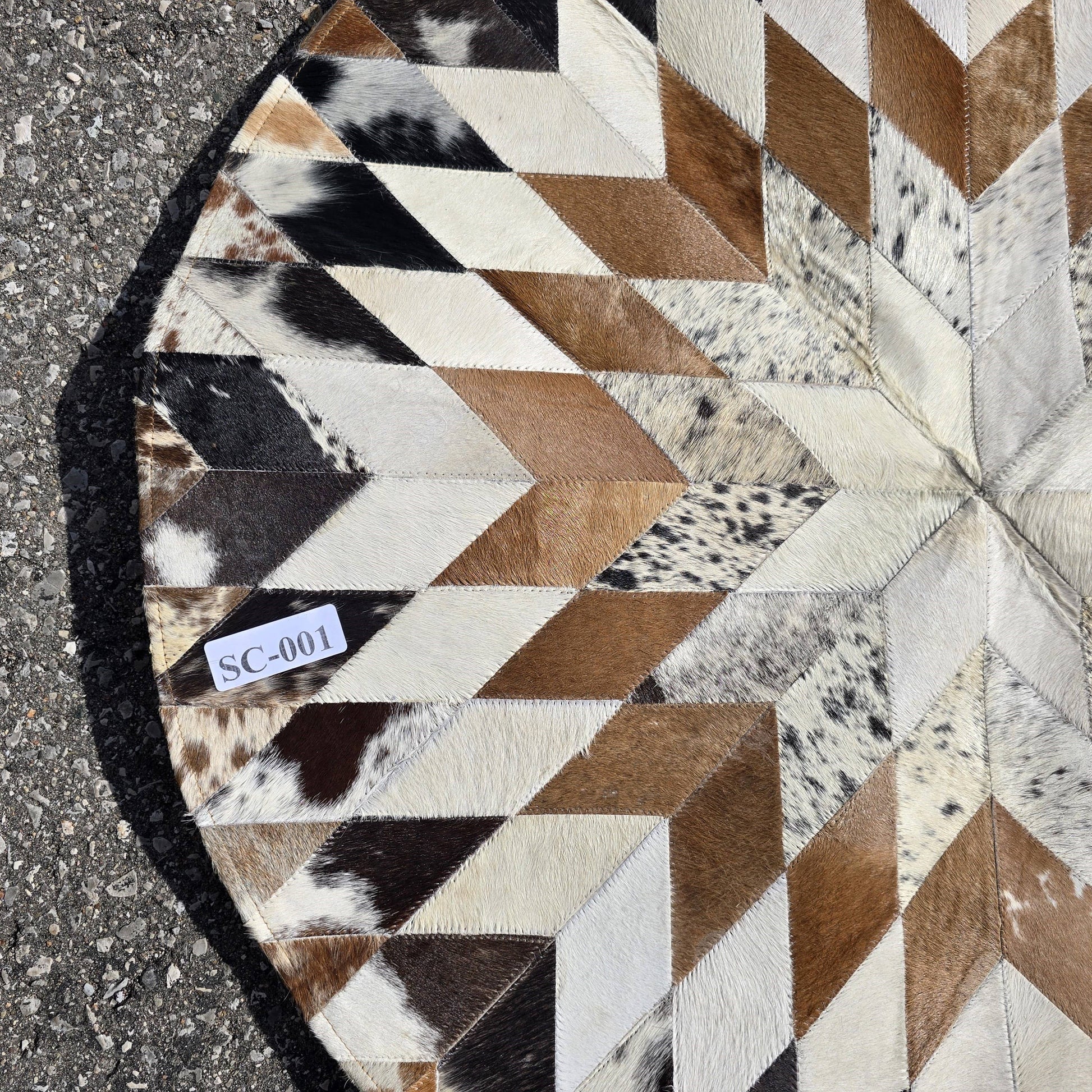 Ranchers Closet Western Cowhide Geometric Rug-Home Decor-Ranchers Closet-Evolution Equestrian Co.