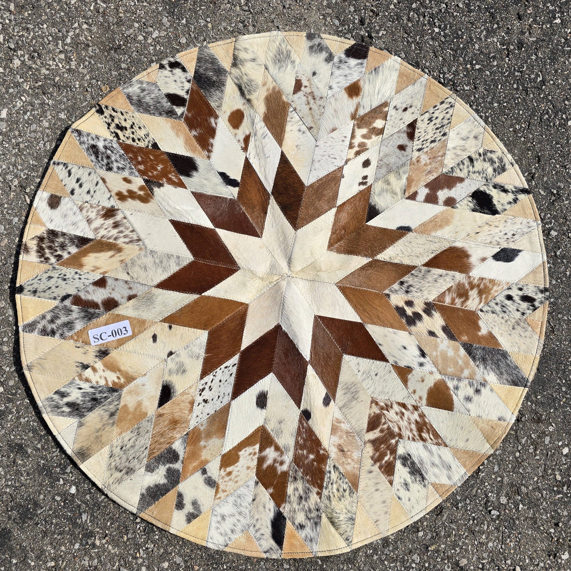 Ranchers Closet Western Cowhide Geometric Rug-Home Decor-Ranchers Closet-Evolution Equestrian Co.