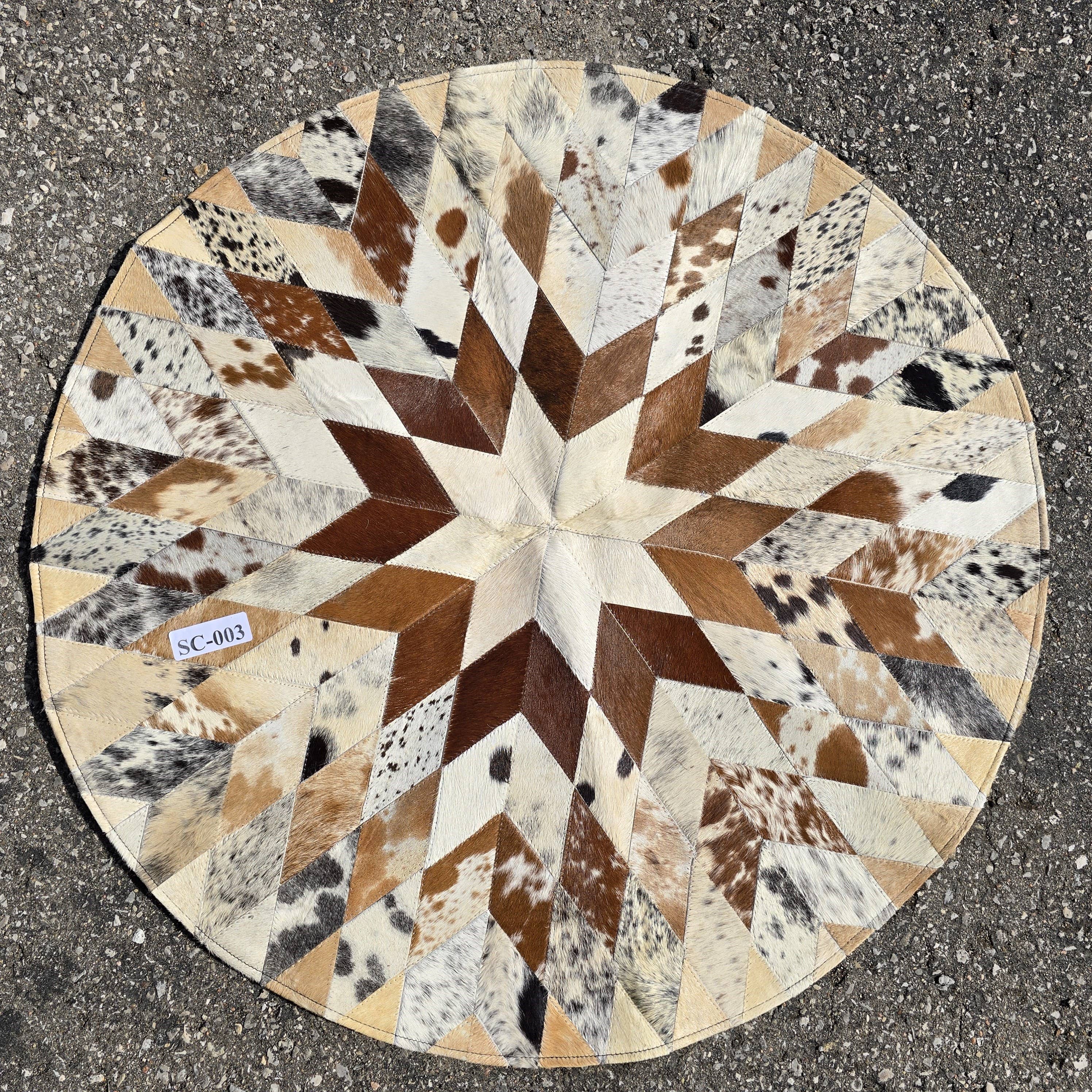 Ranchers Closet Western Cowhide Geometric Rug-Home Decor-Ranchers Closet-Evolution Equestrian Co.
