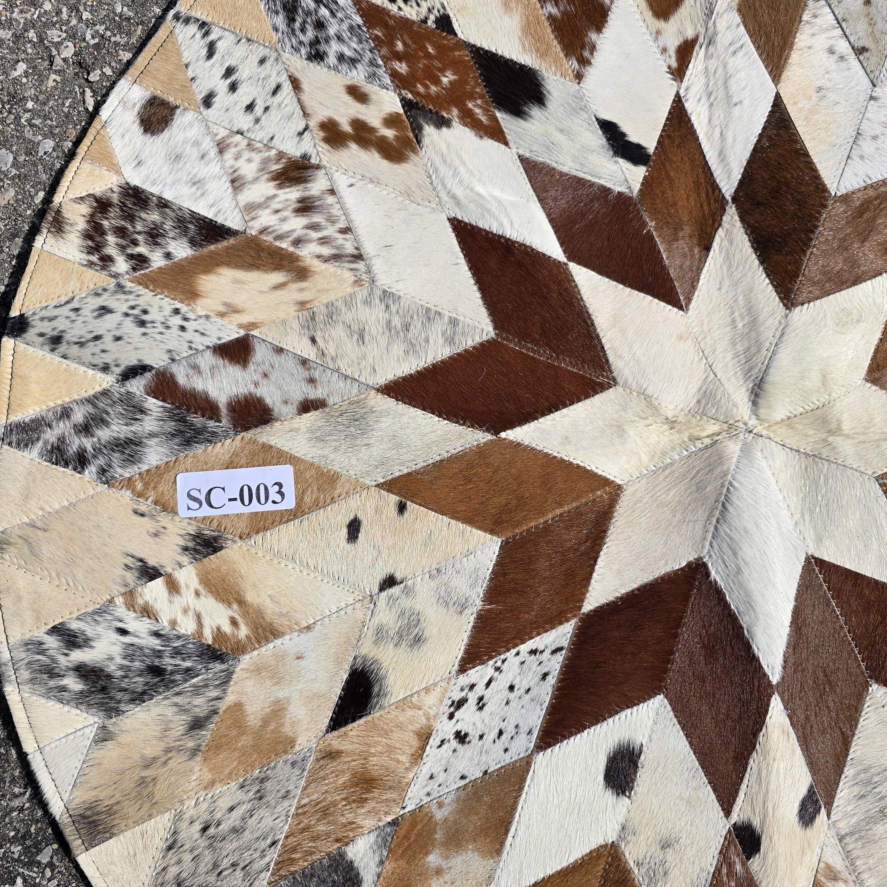 Ranchers Closet Western Cowhide Geometric Rug-Home Decor-Ranchers Closet-Evolution Equestrian Co.
