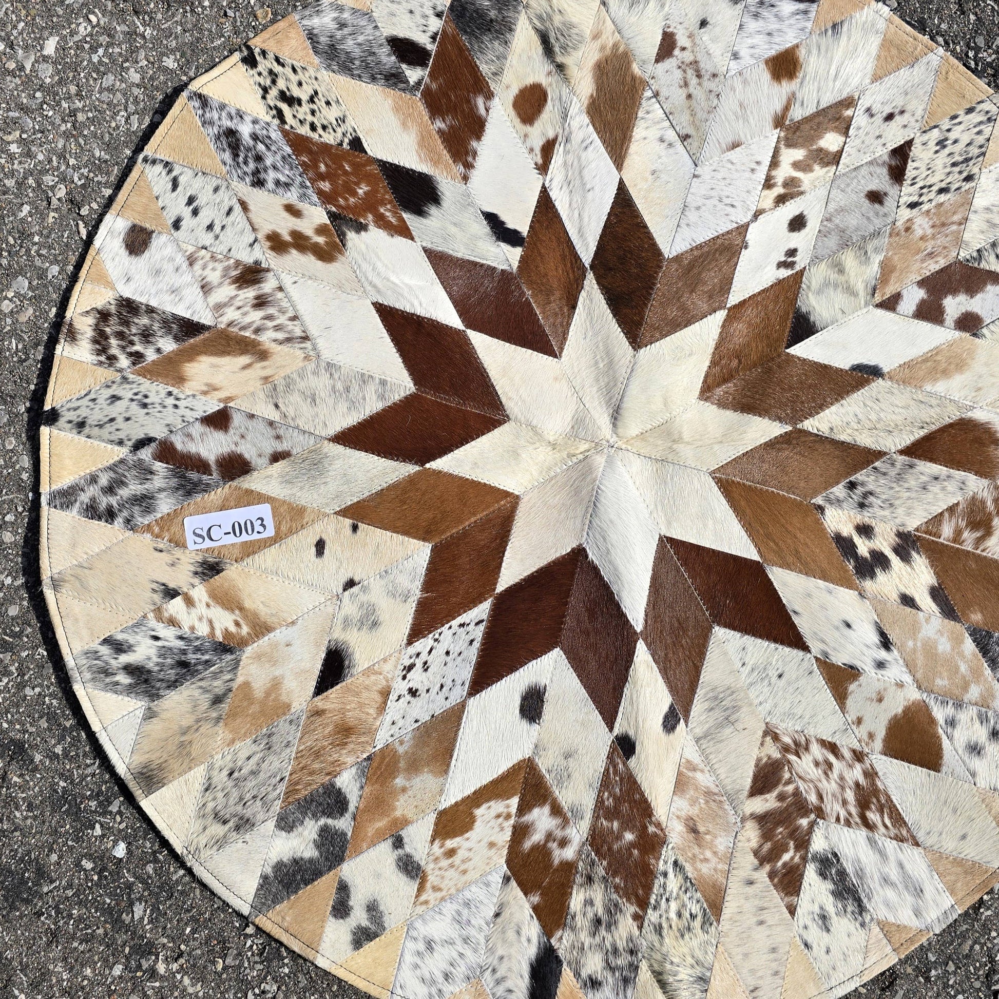 Ranchers Closet Western Cowhide Geometric Rug-Home Decor-Ranchers Closet-Evolution Equestrian Co.