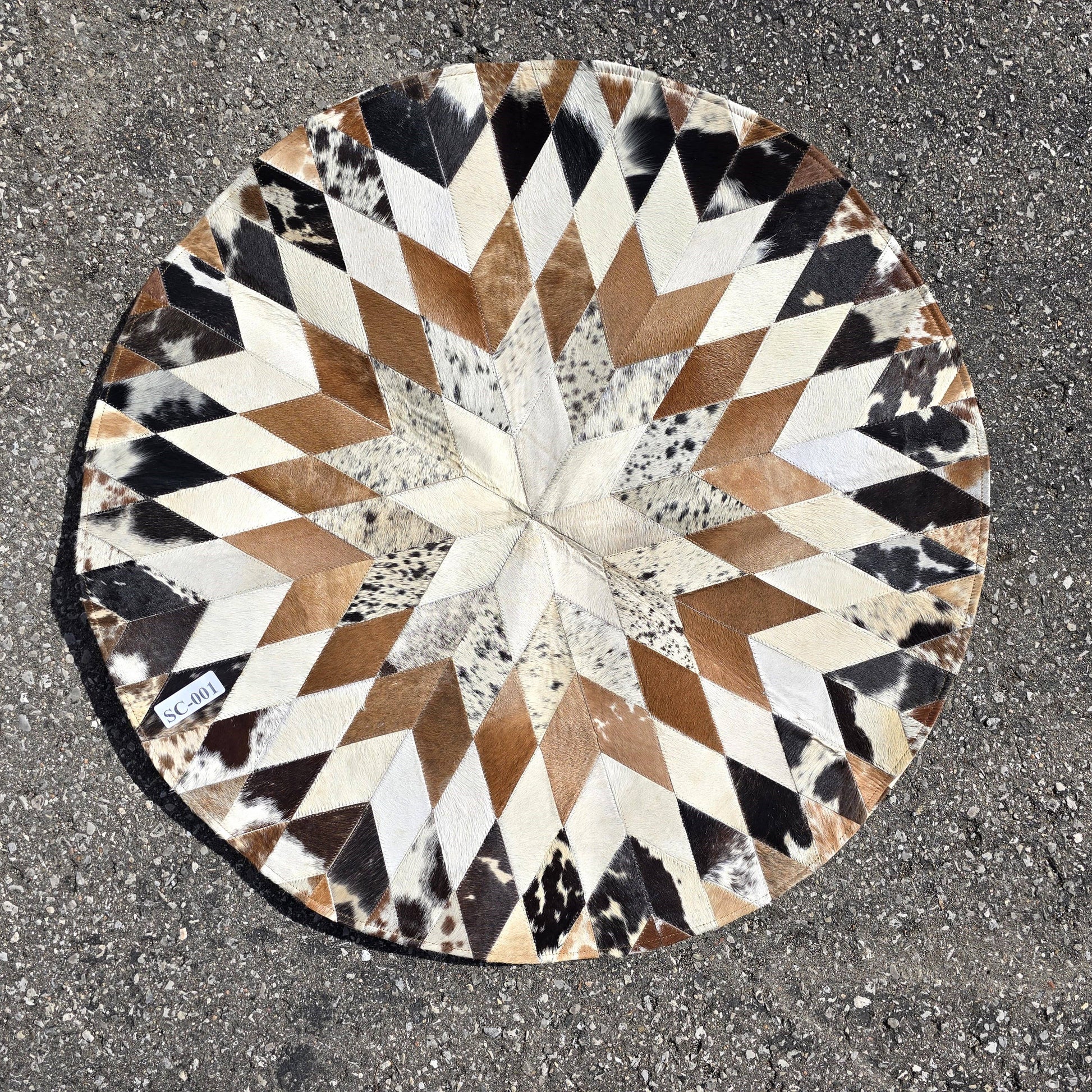 Ranchers Closet Western Cowhide Geometric Rug-Home Decor-Ranchers Closet-Evolution Equestrian Co.