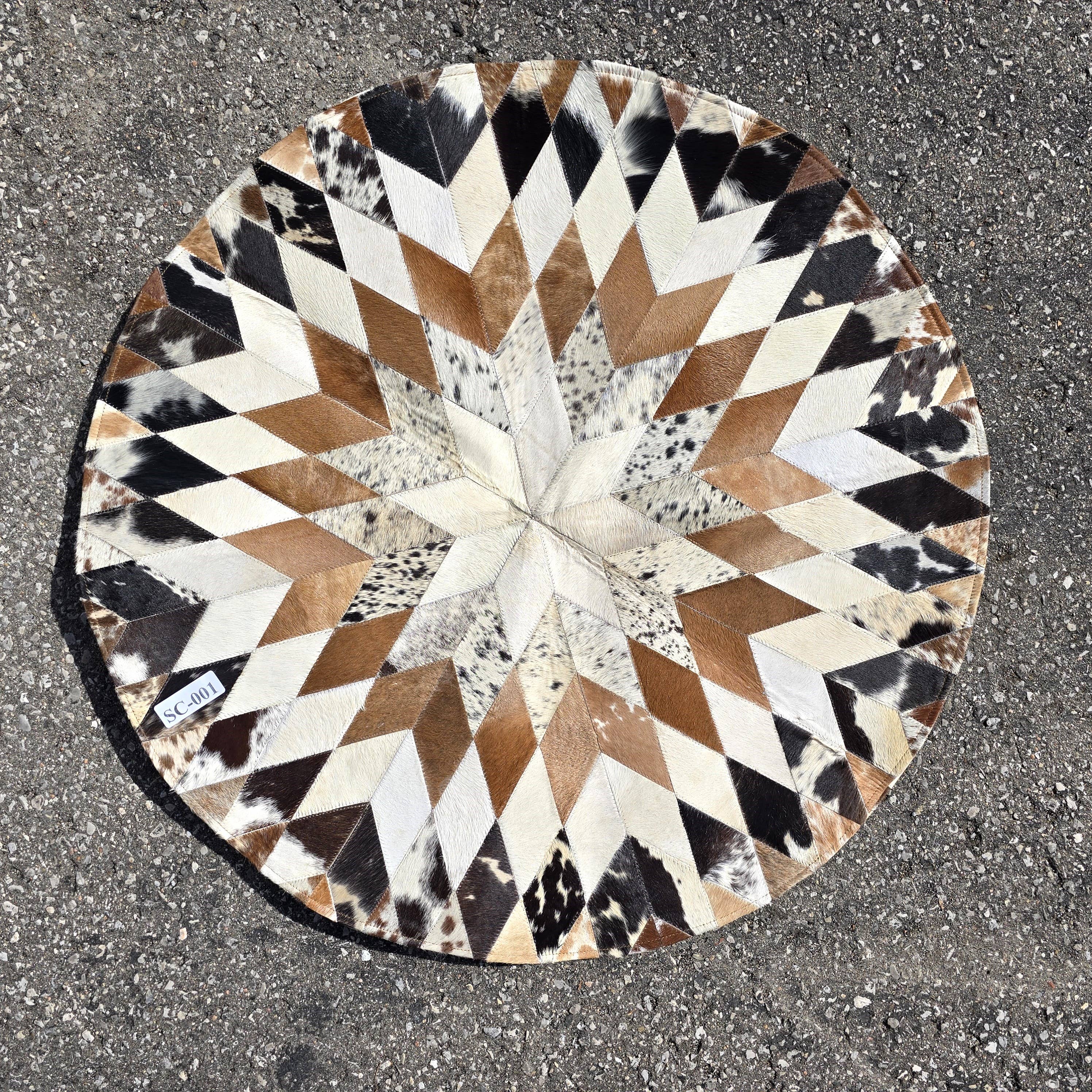 Ranchers Closet Western Cowhide Geometric Rug-Home Decor-Ranchers Closet-Evolution Equestrian Co.