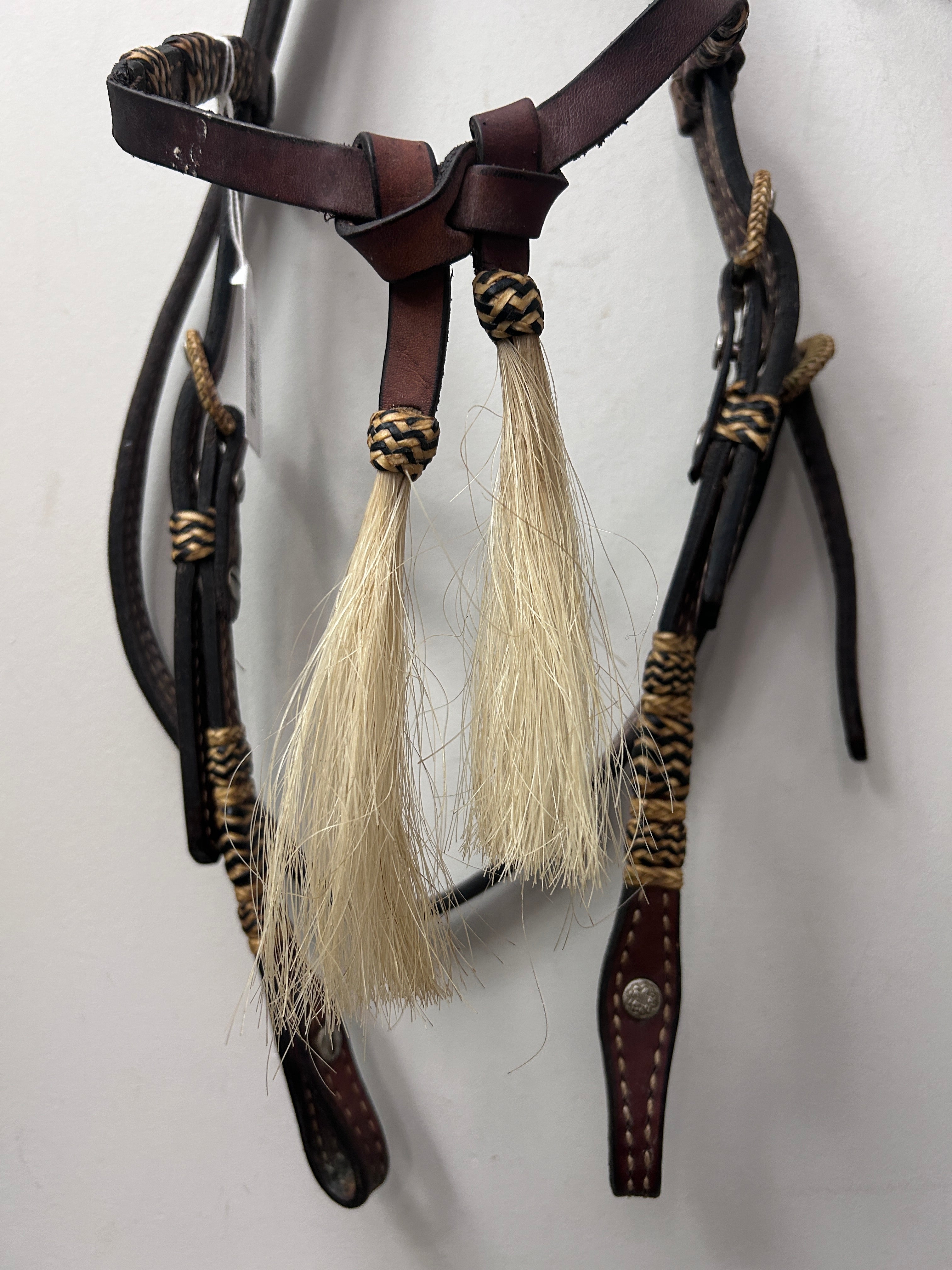 Rawhide Wrapped Browband Headstall-Western Headstall-Consignment-Evolution Equestrian Co.
