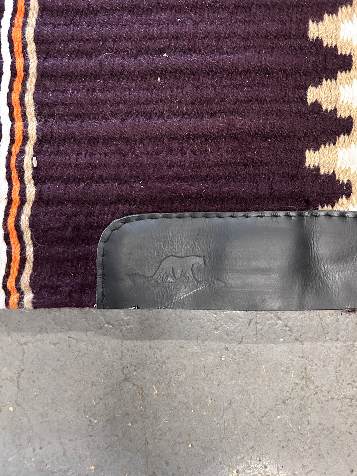 Red Horse Western Saddle Blanket Wine/Orange/Tan-Western Saddle Pad-Consignment-Evolution Equestrian Co.