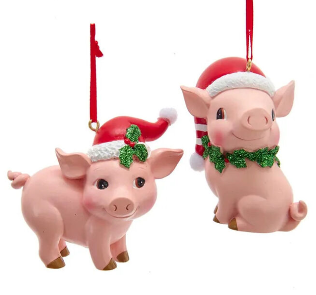 Resin Pig Ornament-Christmas-Can Pro Equestrian Supply-Standing Pig-Evolution Equestrian Co.