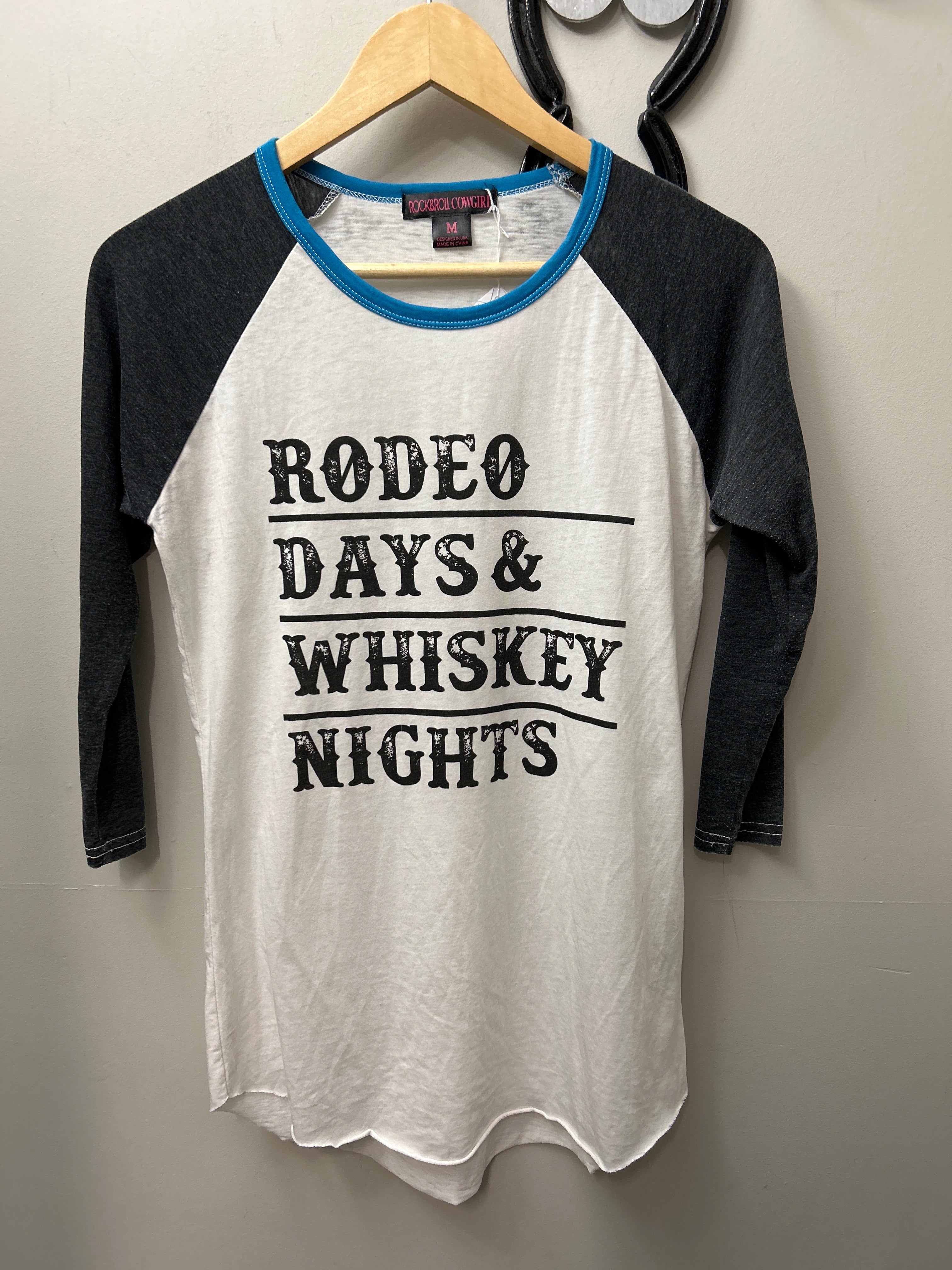 Rock & Roll Cowgirl Shirt Rodeo Days Medium-Western Shirt-Consignment-Evolution Equestrian Co.