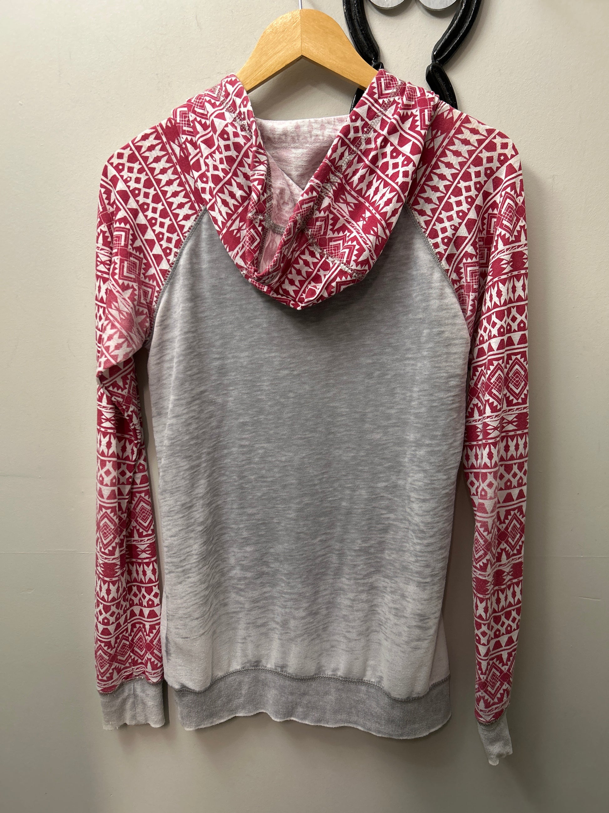 Rock and Roll Cowgirl Shirt Red Aztec Small-Western Shirt-Consignment-Evolution Equestrian Co.