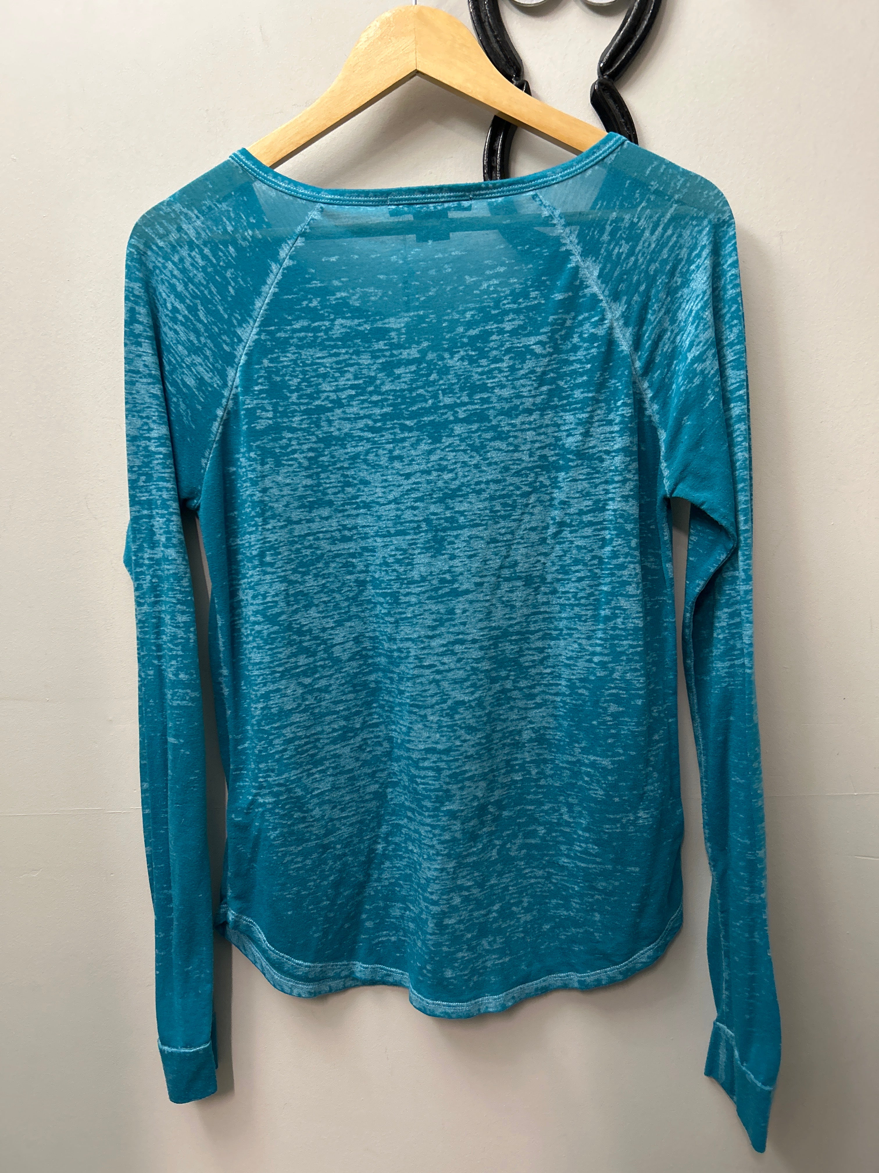 Rock and Roll Cowgirl Turquoise Shirt Medium-Riding Shirts-Consignment-Evolution Equestrian Co.