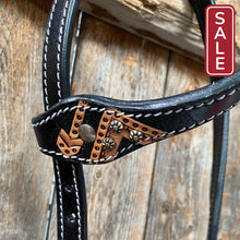 Load image into Gallery viewer, Rodeo Drive - Two Tone Feather &amp; Arrow Studded One Ear Headstall-Western Headstall-Rodeo Drive-Evolution Equestrian Co.
