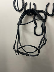 Rolled Leather Dressage Bridle-Bridle-Consignment-Evolution Equestrian Co.