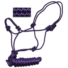 Load image into Gallery viewer, Diamond Braided Rope Halter with Lead
