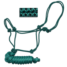 Load image into Gallery viewer, Diamond Braided Rope Halter with Lead
