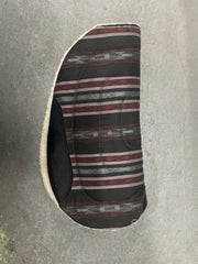 Round Skirt Western Saddle Pad Black and Red-Western Saddle Pad-Consignment-Evolution Equestrian Co.