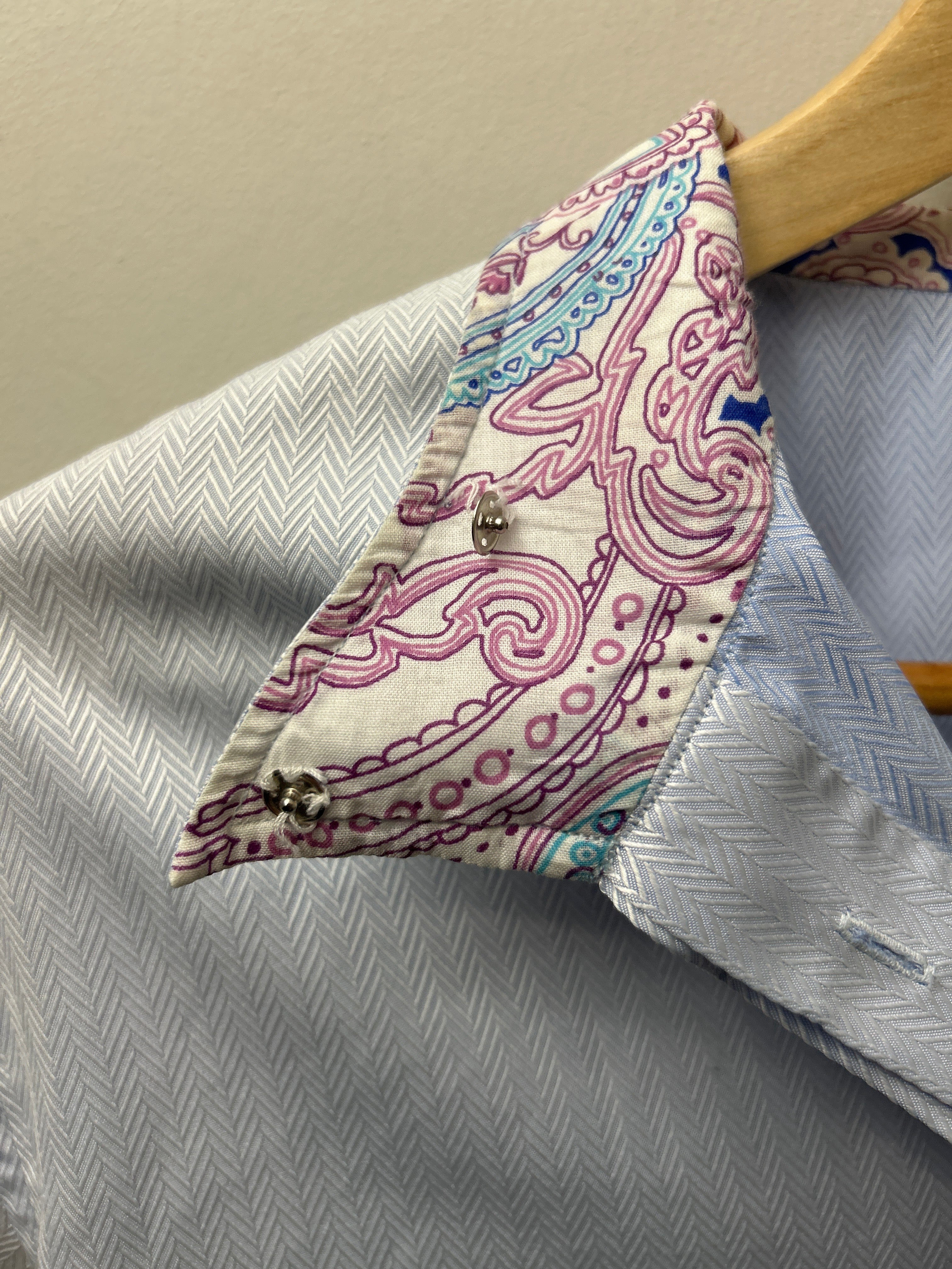 Royal Highness Collection Blue Show Shirt 40-Show Shirts-Consignment-Evolution Equestrian Co.