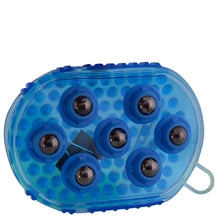 Load image into Gallery viewer, Rubber Massage Gel Curry with Magnetic Rollers-Horse Brush-Canadian Centurion Supply-Blue-Evolution Equestrian Co.
