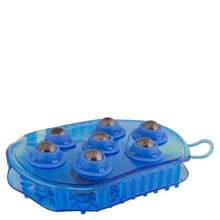 Load image into Gallery viewer, Rubber Massage Gel Curry with Magnetic Rollers-Horse Brush-Canadian Centurion Supply-Blue-Evolution Equestrian Co.

