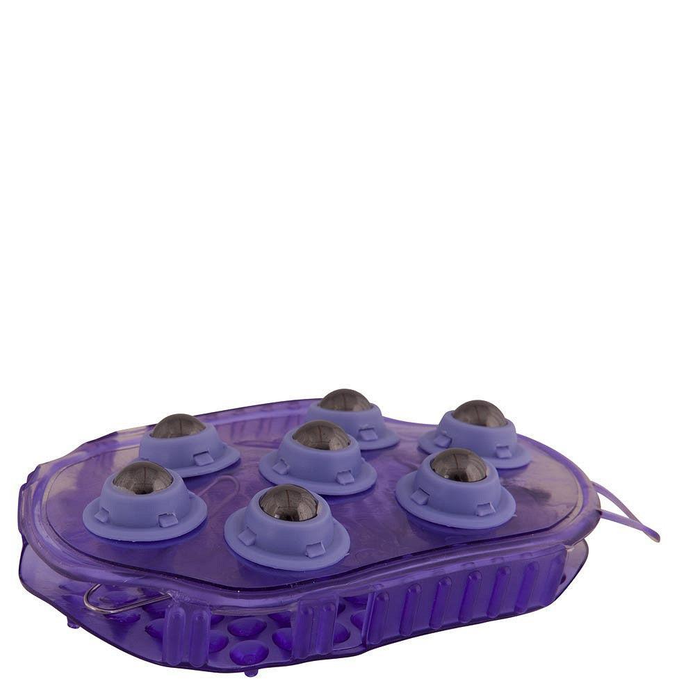 Rubber Massage Gel Curry with Magnetic Rollers-Horse Brush-Canadian Centurion Supply-Indigo-Evolution Equestrian Co.