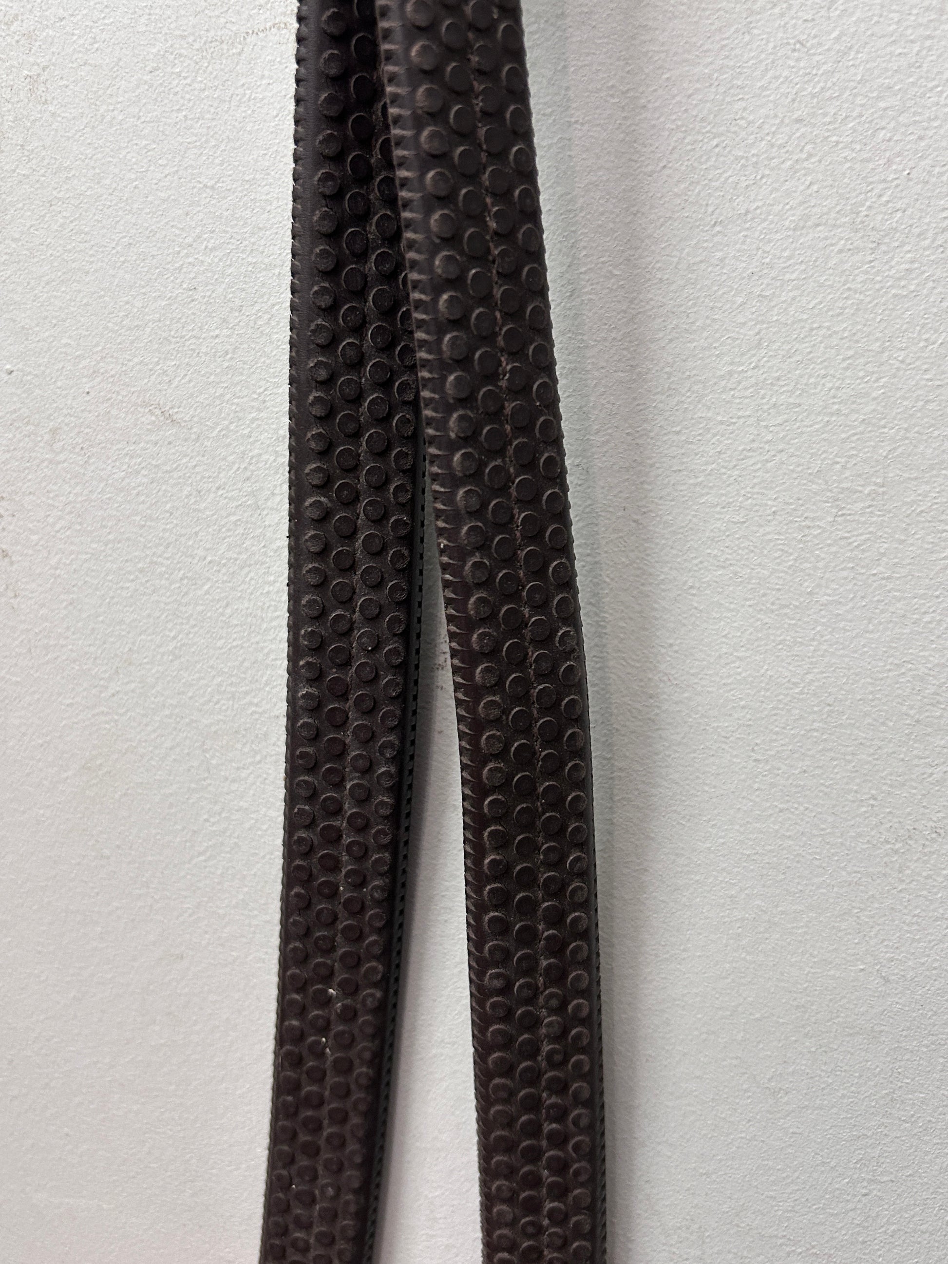 Rubber Rein Brown-English Reins-Consignment-Evolution Equestrian Co.