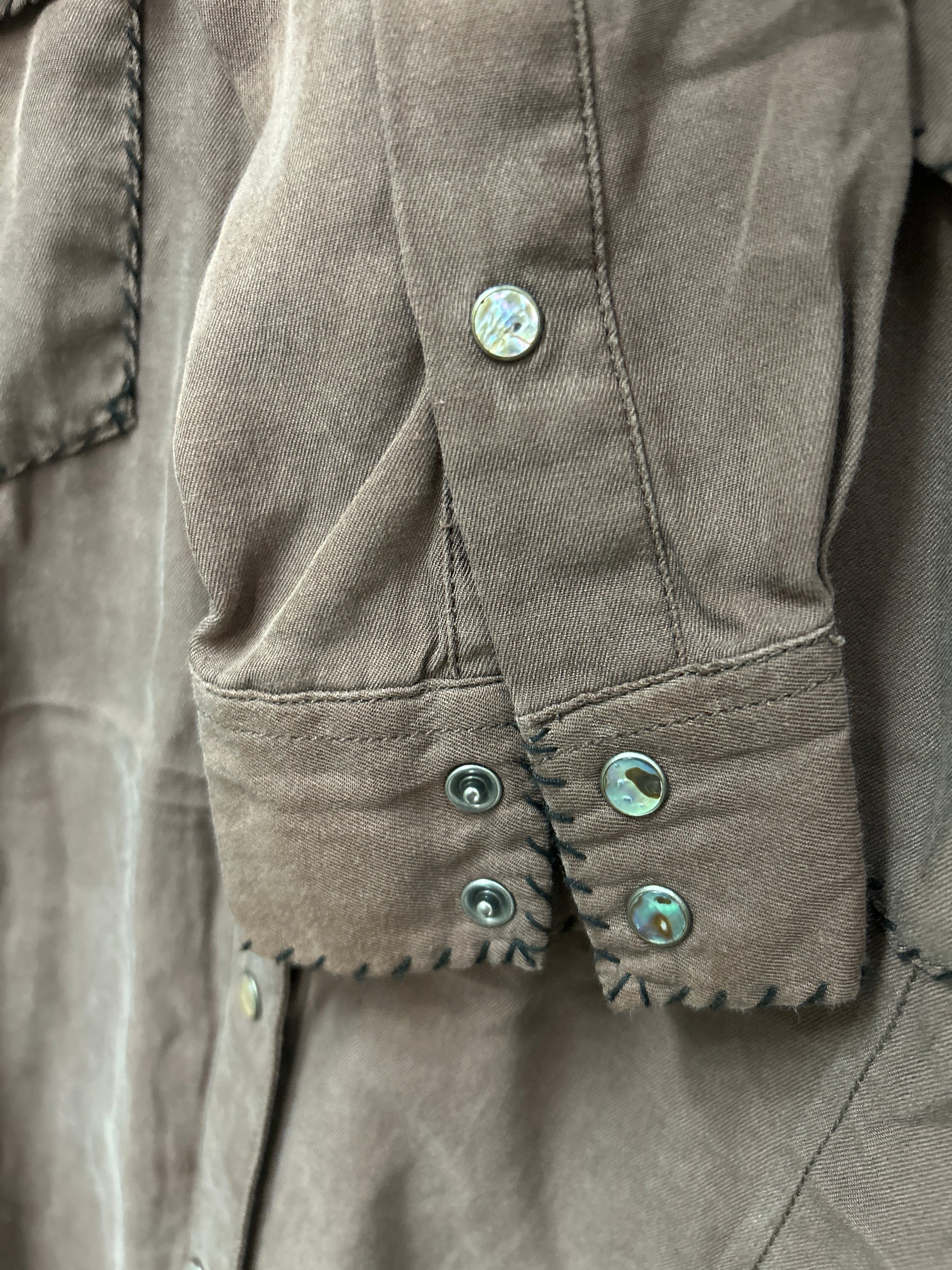 Ryan Michael Button Down Shirt Brown XS-Apparel-Consignment-Evolution Equestrian Co.