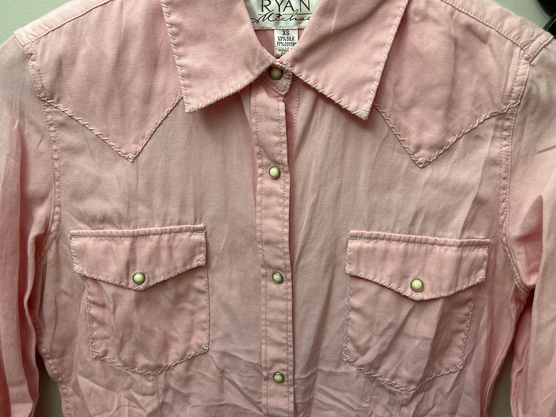 Ryan Michael Button Down Shirt Pink XS-Apparel-Consignment-Evolution Equestrian Co.