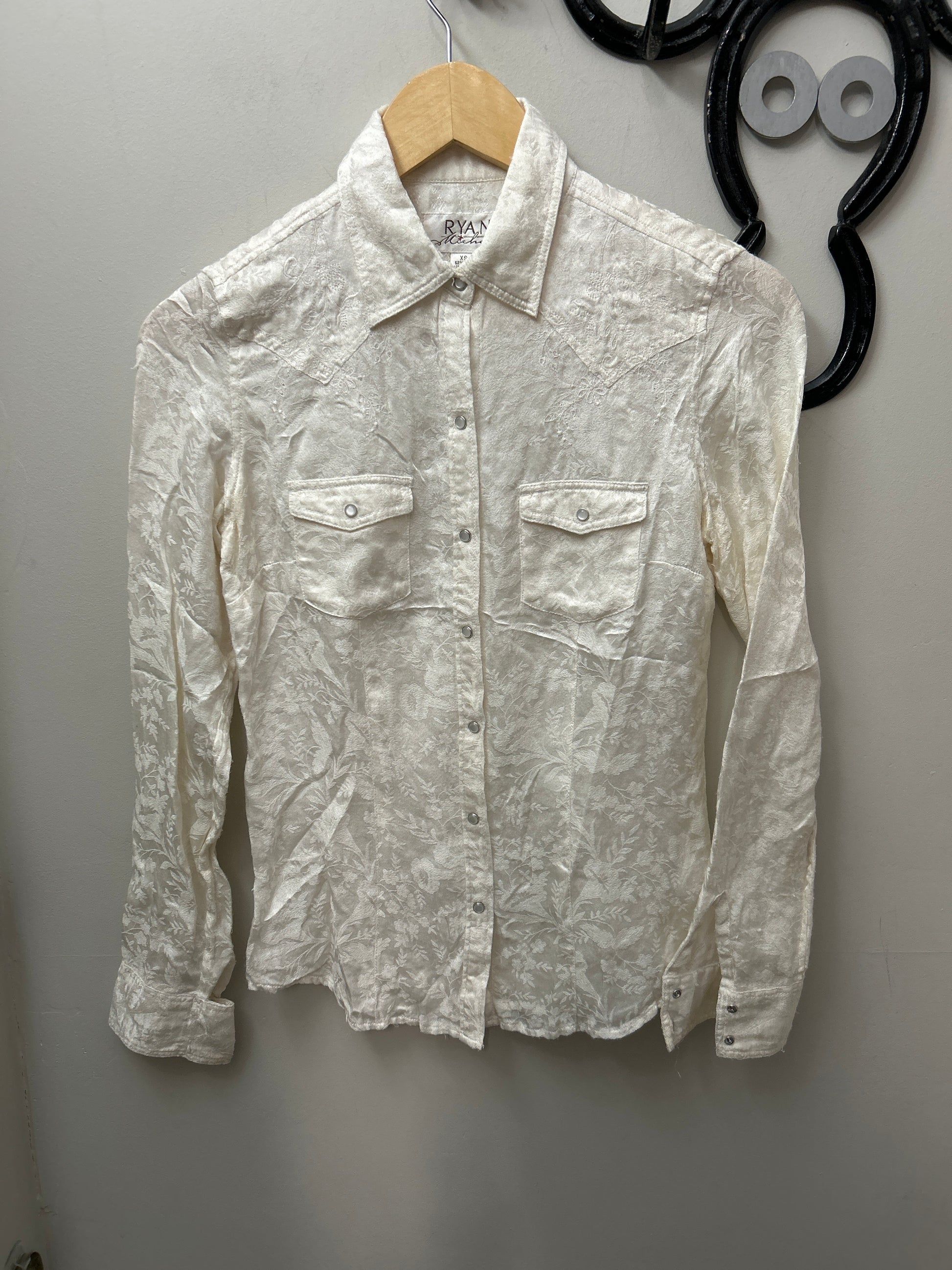 Ryan Michael Button Down Shirt White XS-Apparel-Consignment-Evolution Equestrian Co.