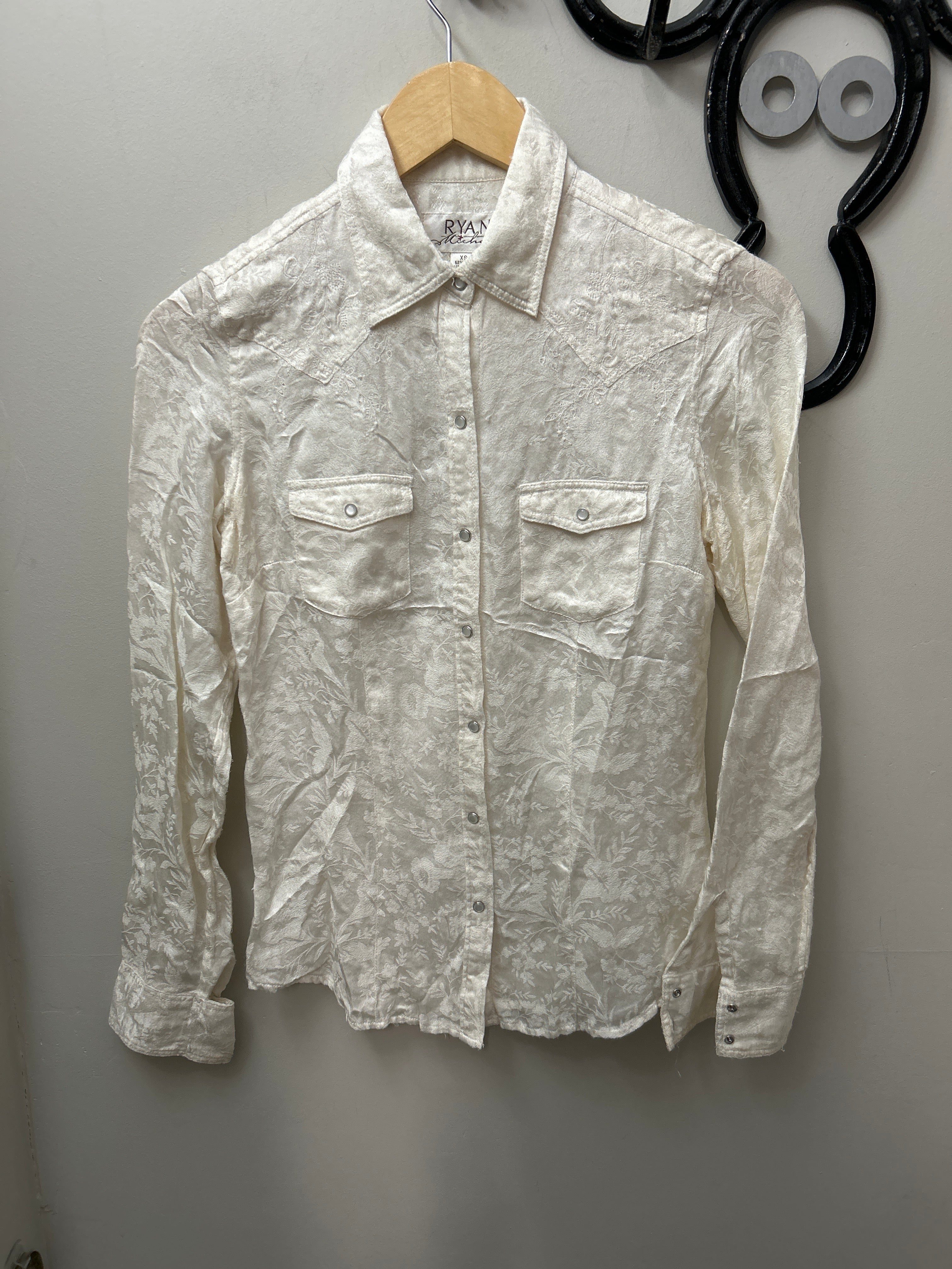 Ryan Michael Button Down Shirt White XS-Apparel-Consignment-Evolution Equestrian Co.