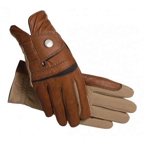 SSG Hybrid Extreme Gloves-Riding Gloves-SSG-6-Brown/Tan-Evolution Equestrian Co.