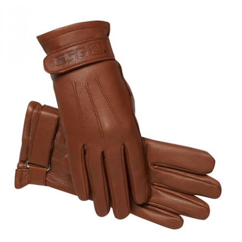 SSG Trail Roper Leather Gloves-Riding Gloves-SSG-6-Acorn-Evolution Equestrian Co.
