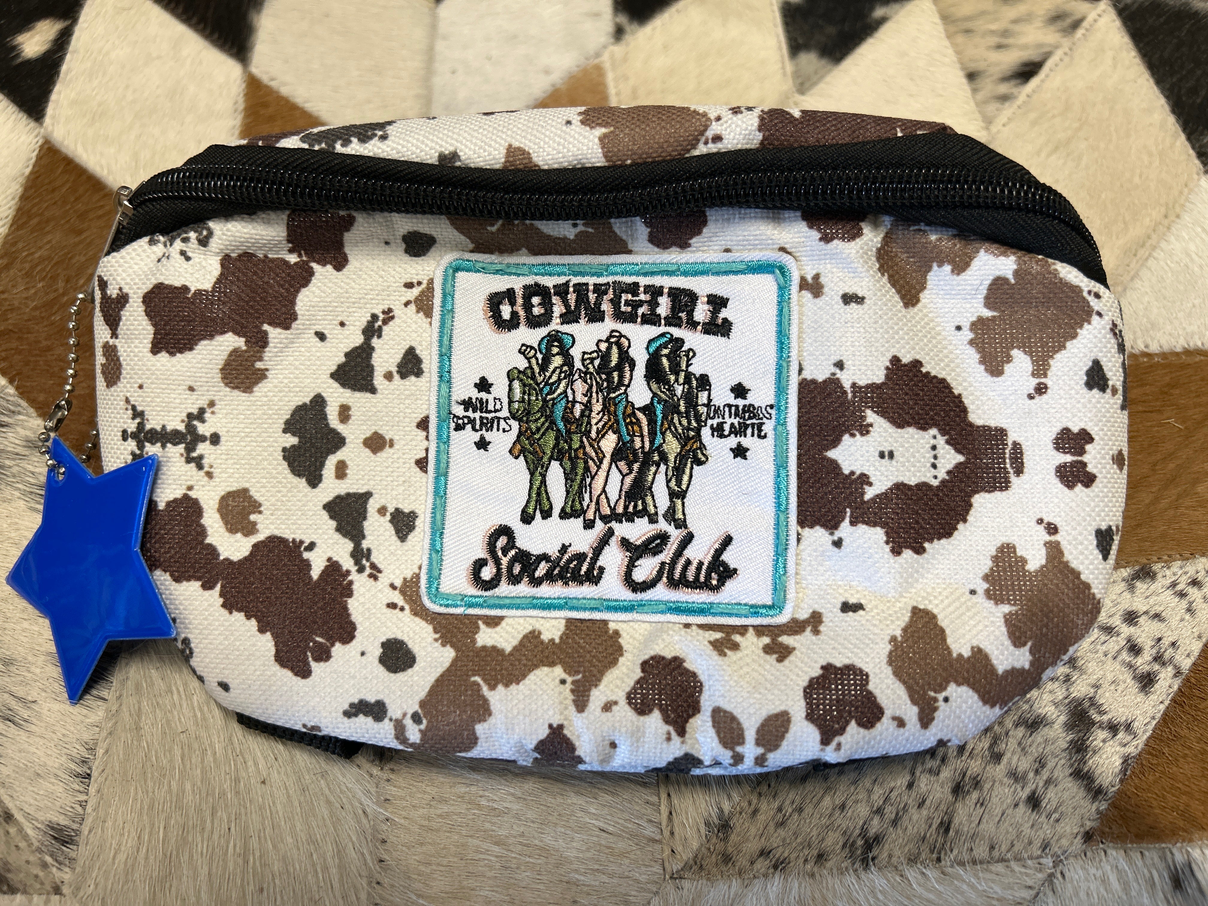 Saddle Sacks-Saddle Bags-Evolution Equestrian Co.-Longhorn - Cowgirl Social Club White/Teal-Evolution Equestrian Co.