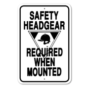 Safety Headgear Required While Mounted Sign-Stable Supplies-Can Pro Equestrian Supply-Evolution Equestrian Co.