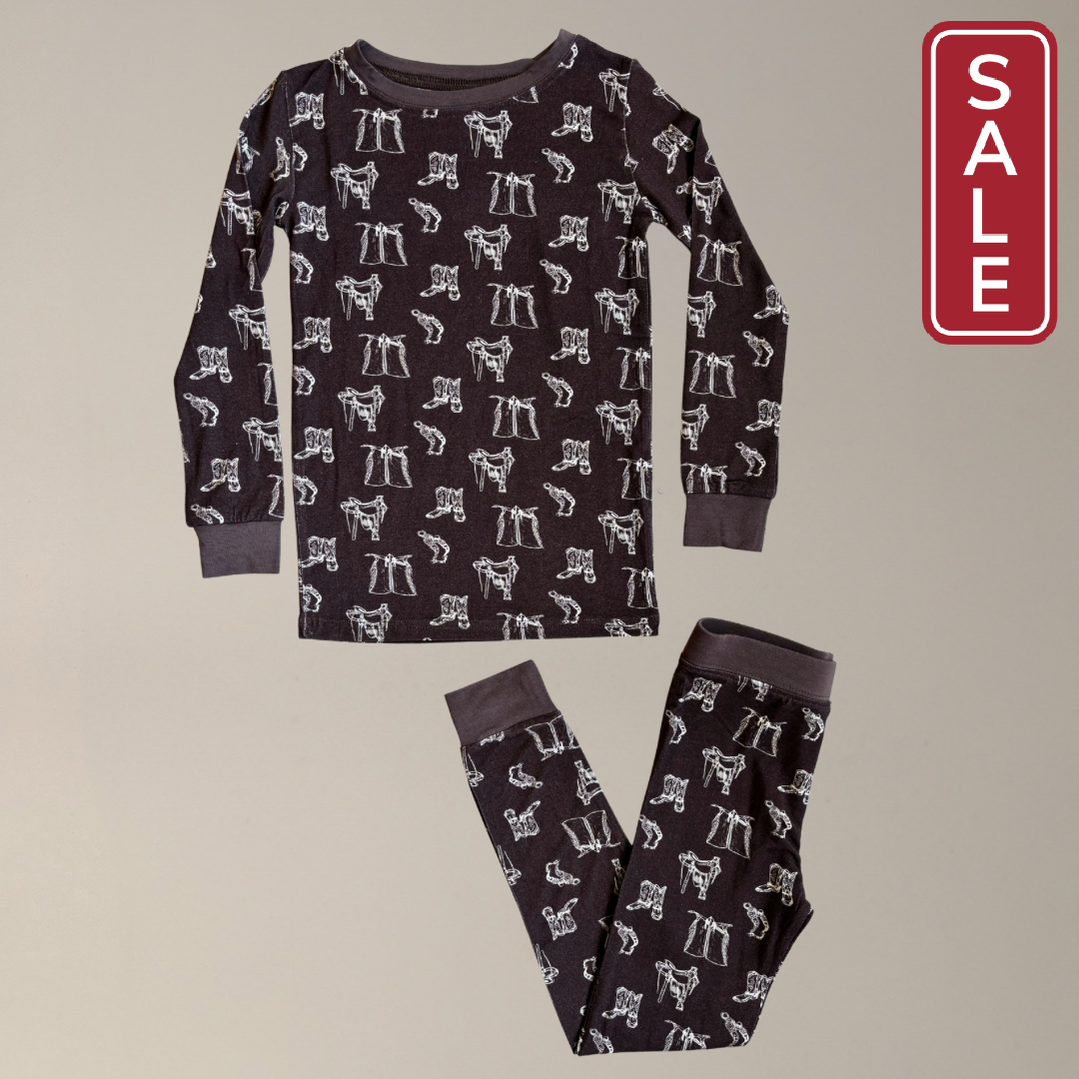 Sage West Clothing Co. Tack Room Toddler Sleepwear Set-Child Clothing-Sage West Clothing Co.-Coco-18-24 months-Evolution Equestrian Co.