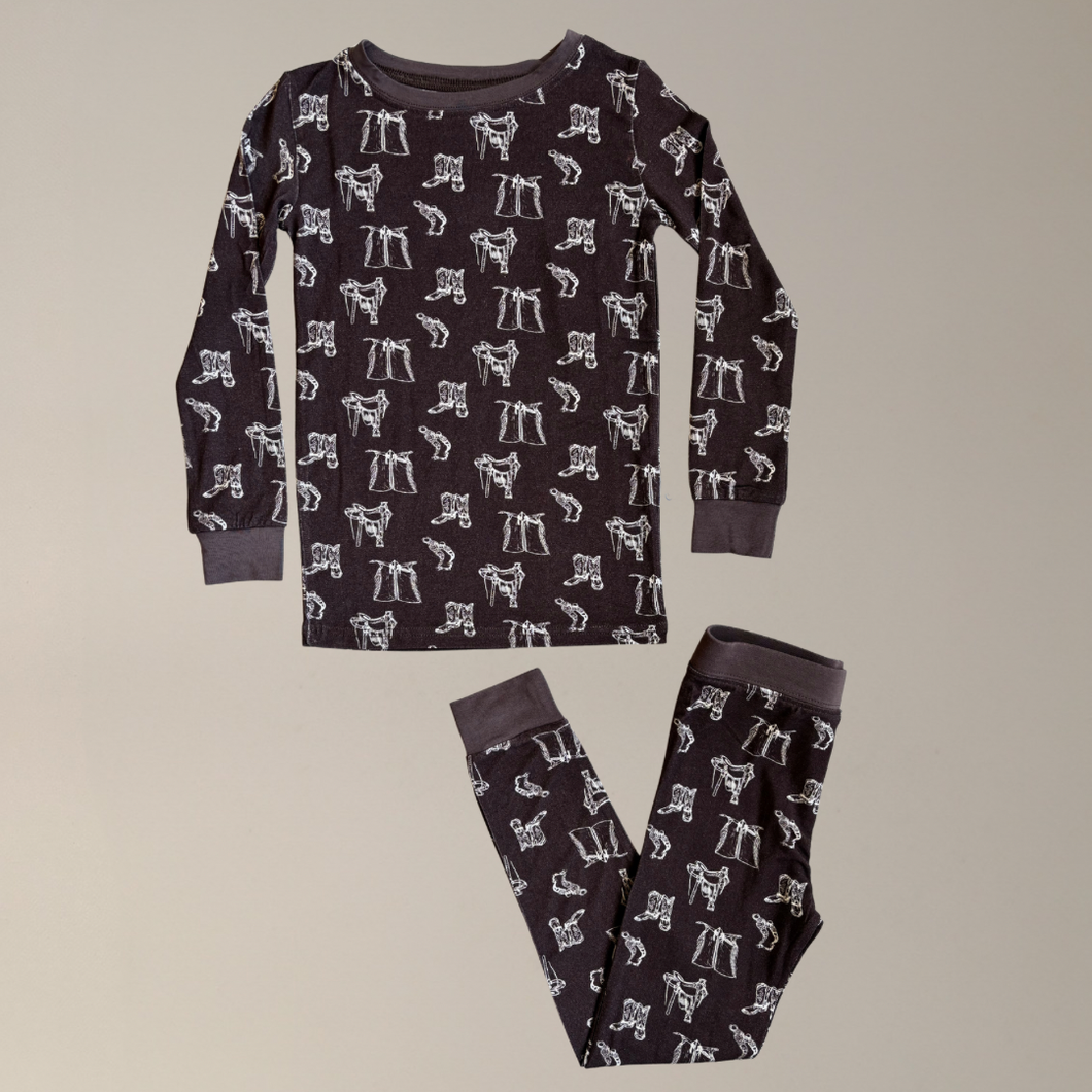 Sage West Clothing Co. Tack Room Toddler Sleepwear Set-Child Clothing-Sage West Clothing Co.-Coco-18-24 months-Evolution Equestrian Co.