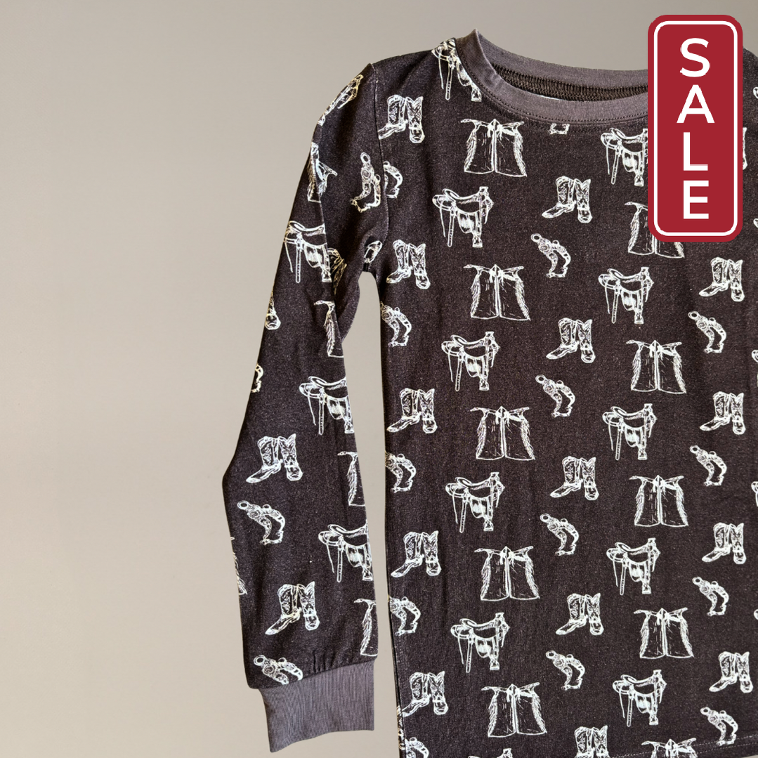 Sage West Clothing Co. Tack Room Toddler Sleepwear Set-Child Clothing-Sage West Clothing Co.-Coco-18-24 months-Evolution Equestrian Co.