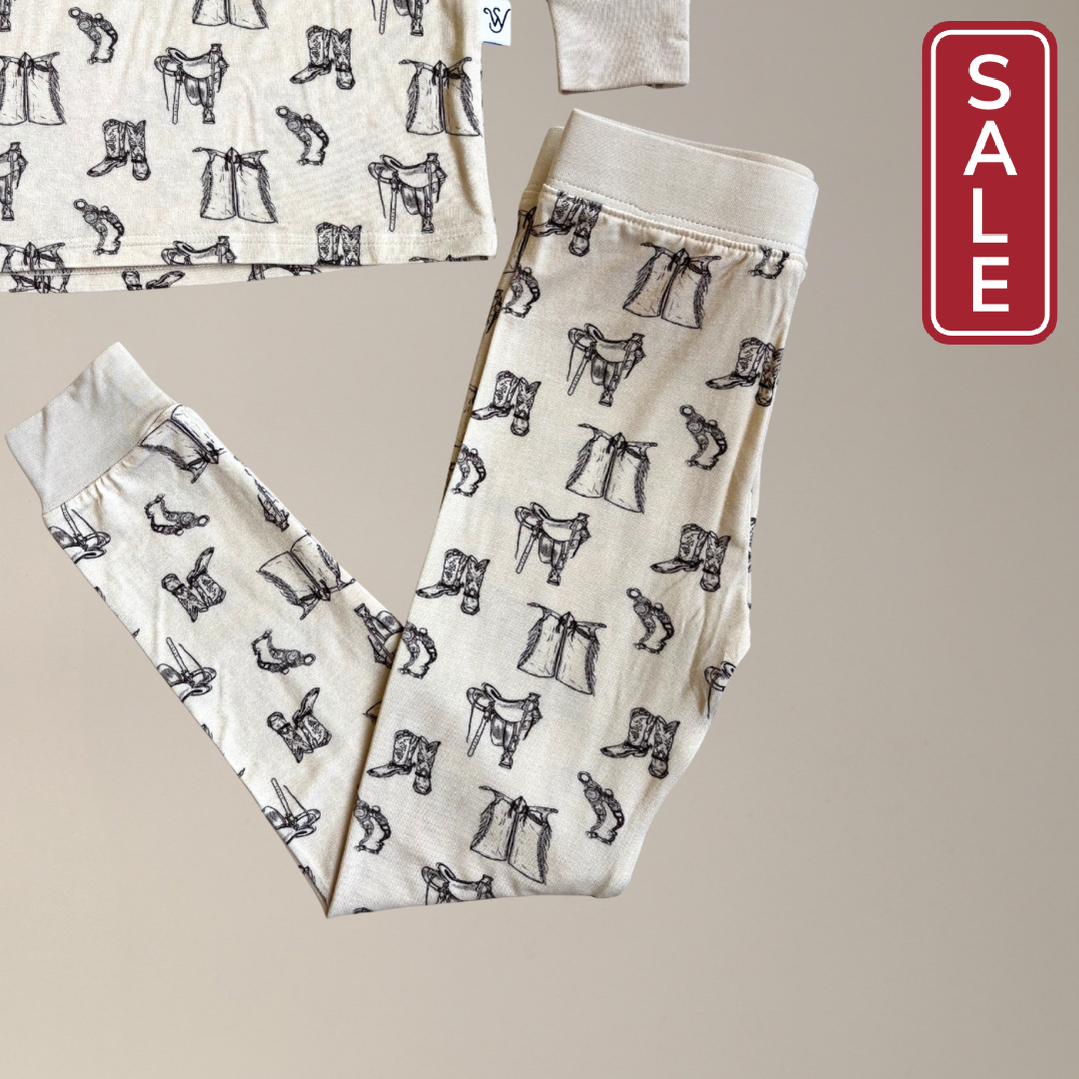 Sage West Clothing Co. Tack Room Toddler Sleepwear Set-Child Clothing-Sage West Clothing Co.-Coco-18-24 months-Evolution Equestrian Co.