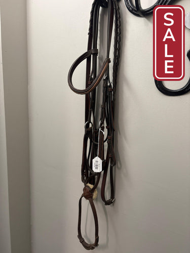 Schockemohle Figure 8 Bridle with Laced Reins-English Tack-Consignment-Evolution Equestrian Co.