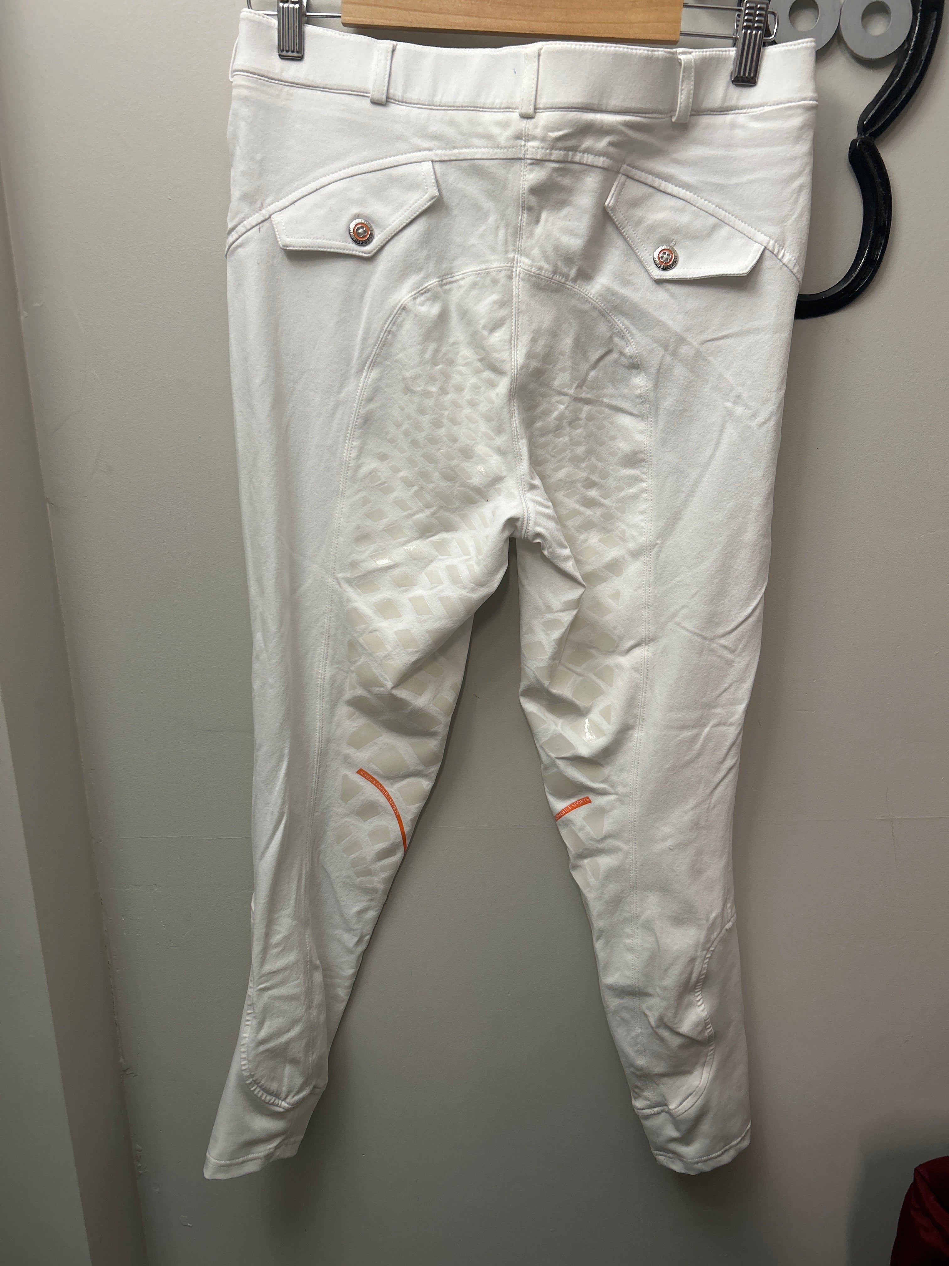 Schocklmohle White Full Seat Breeches 32-Breeches-Consignment-Evolution Equestrian Co.