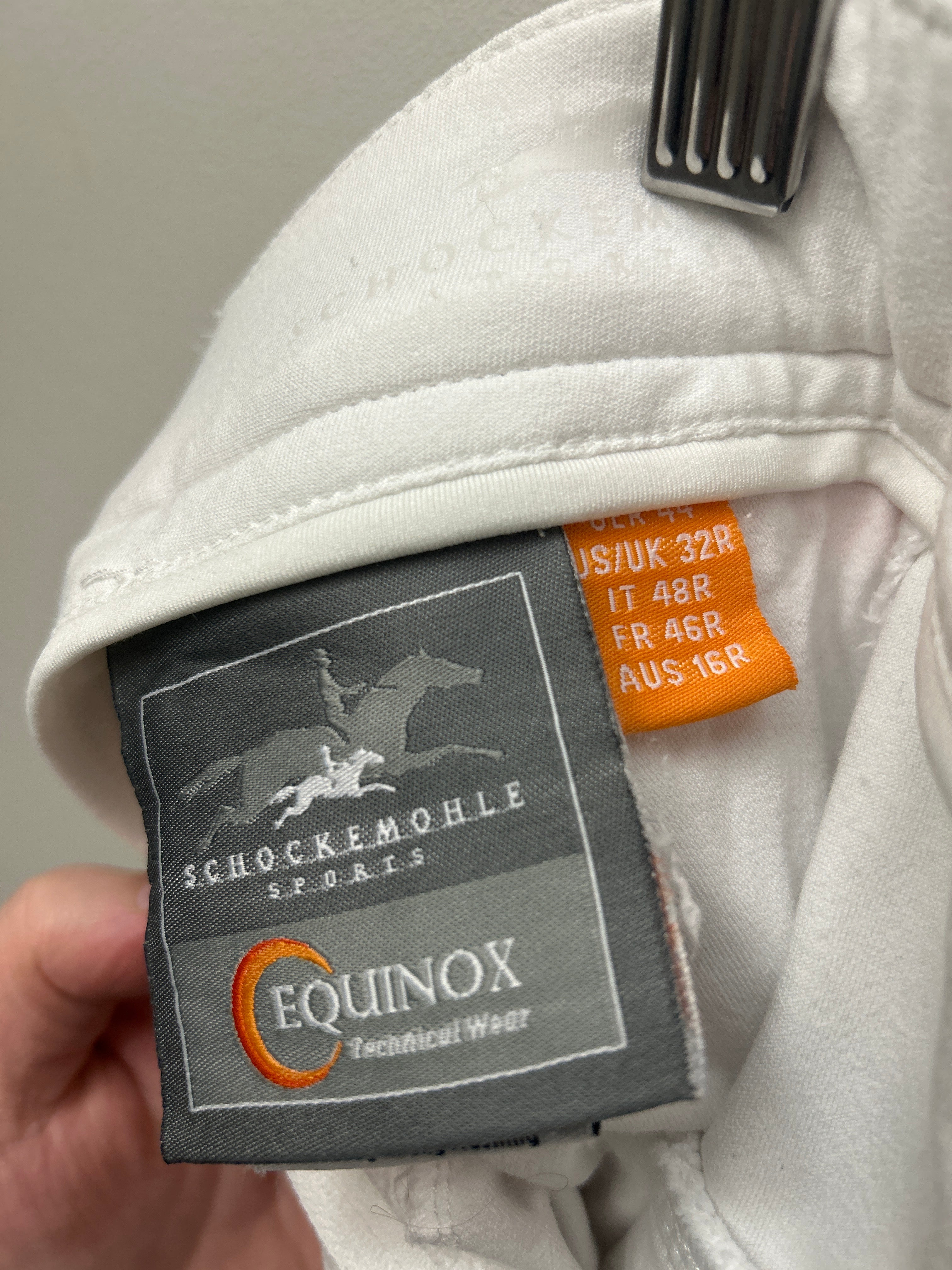 Schocklmohle White Full Seat Breeches 32-Breeches-Consignment-Evolution Equestrian Co.