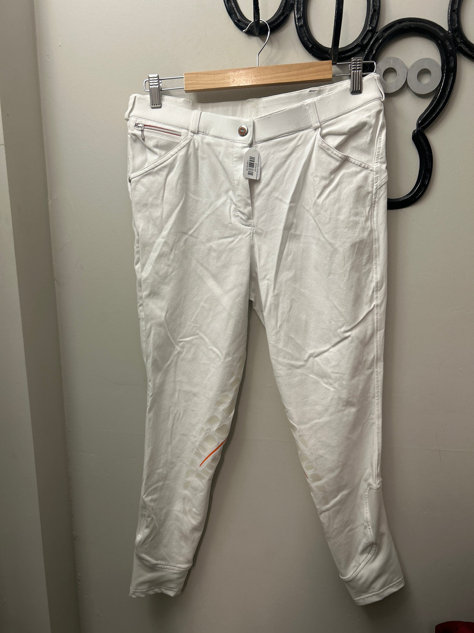 Schocklmohle White Full Seat Breeches 32-Breeches-Consignment-Evolution Equestrian Co.