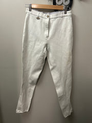Schou Equestrian White Full Seat Breeches 28-Breeches-Consignment-Evolution Equestrian Co.