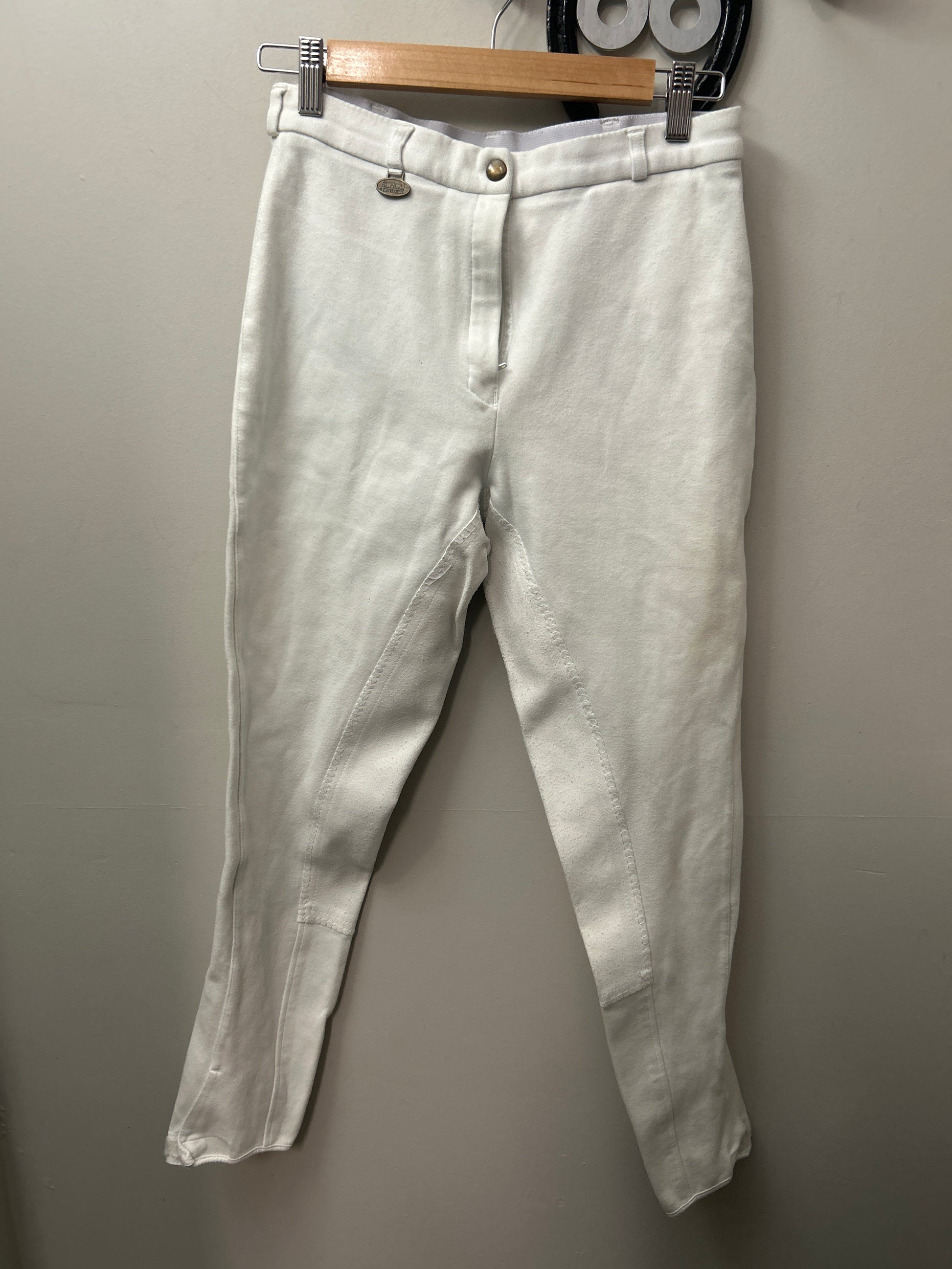 Schou Equestrian White Full Seat Breeches 28-Breeches-Consignment-Evolution Equestrian Co.