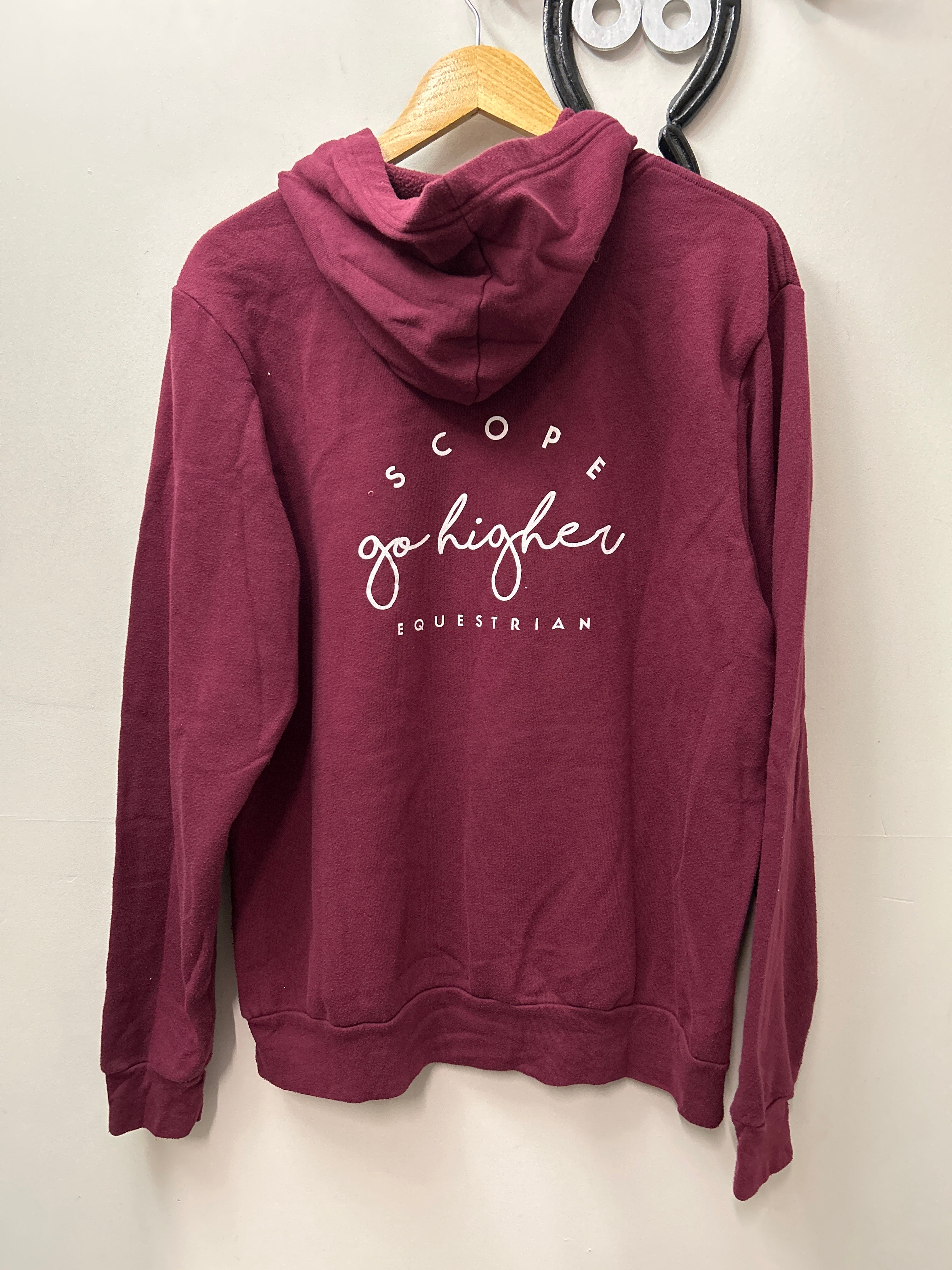 Scope Burgundy Hoodie Large-Riding Shirts-Consignment-Evolution Equestrian Co.
