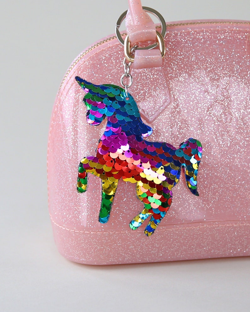 Sequin Unicorn Key Chains-Key Chains-Evolution Equestrian Co.-Evolution Equestrian Co.