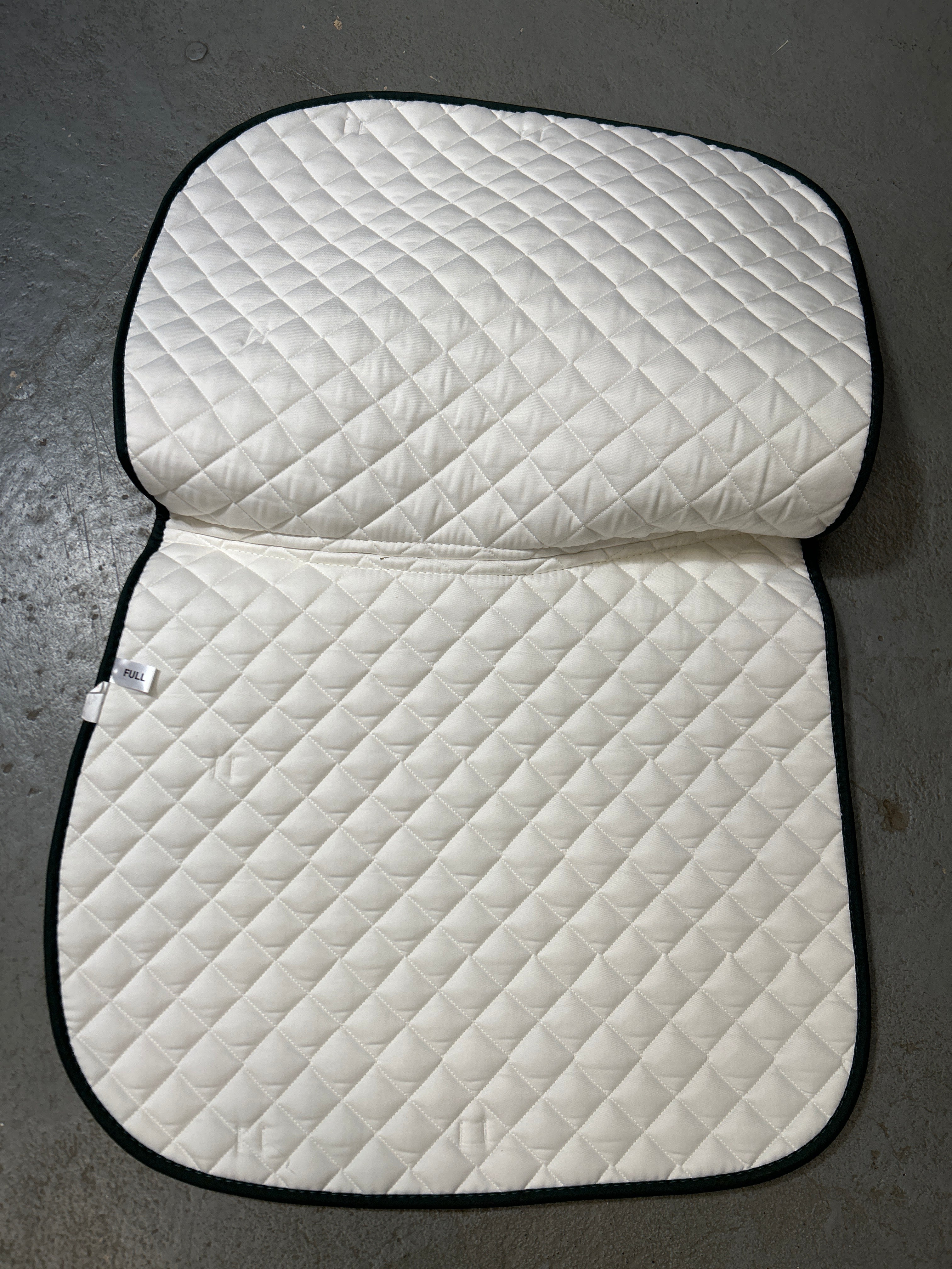 Shedrow All Purpose Saddle Pad White Full-English Saddle Pad-Consignment-Evolution Equestrian Co.
