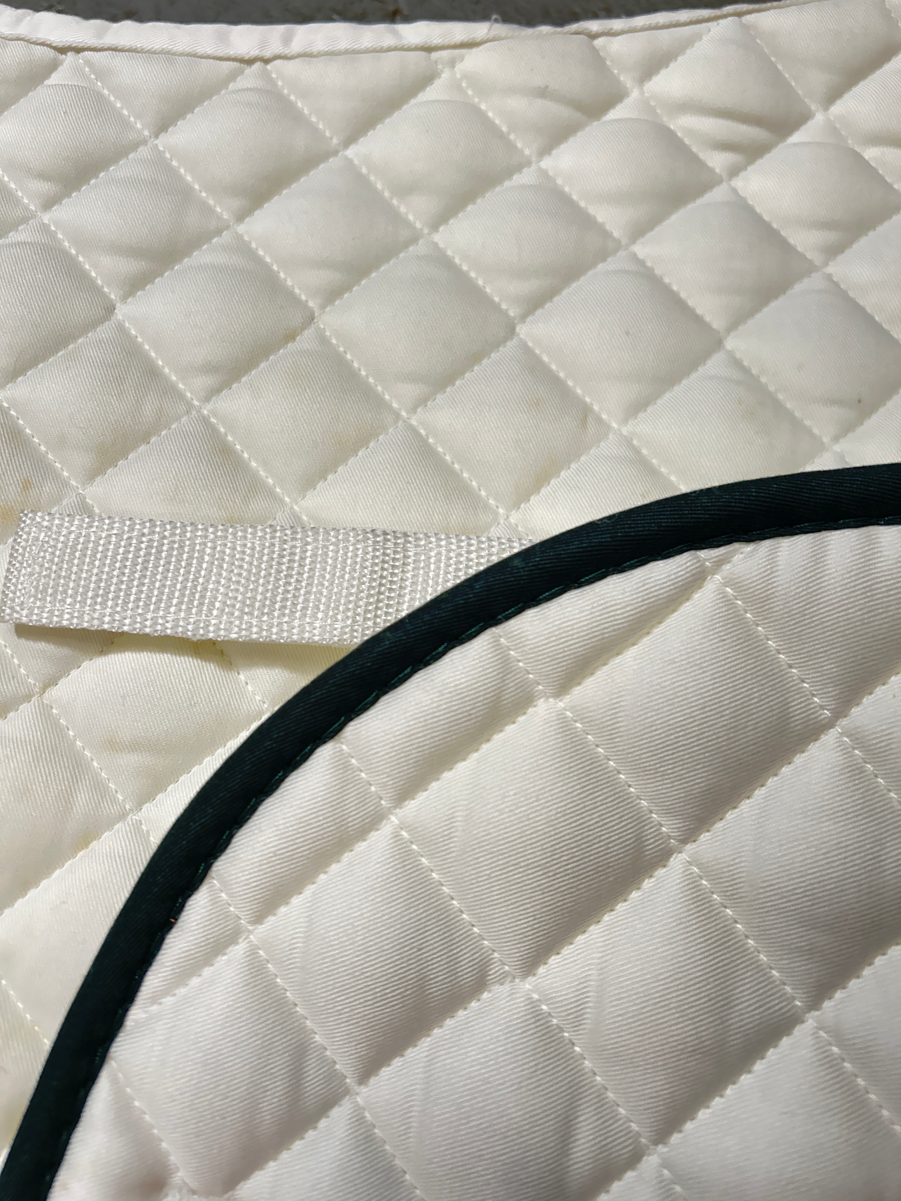 Shedrow All Purpose Saddle Pad White Full-English Saddle Pad-Consignment-Evolution Equestrian Co.