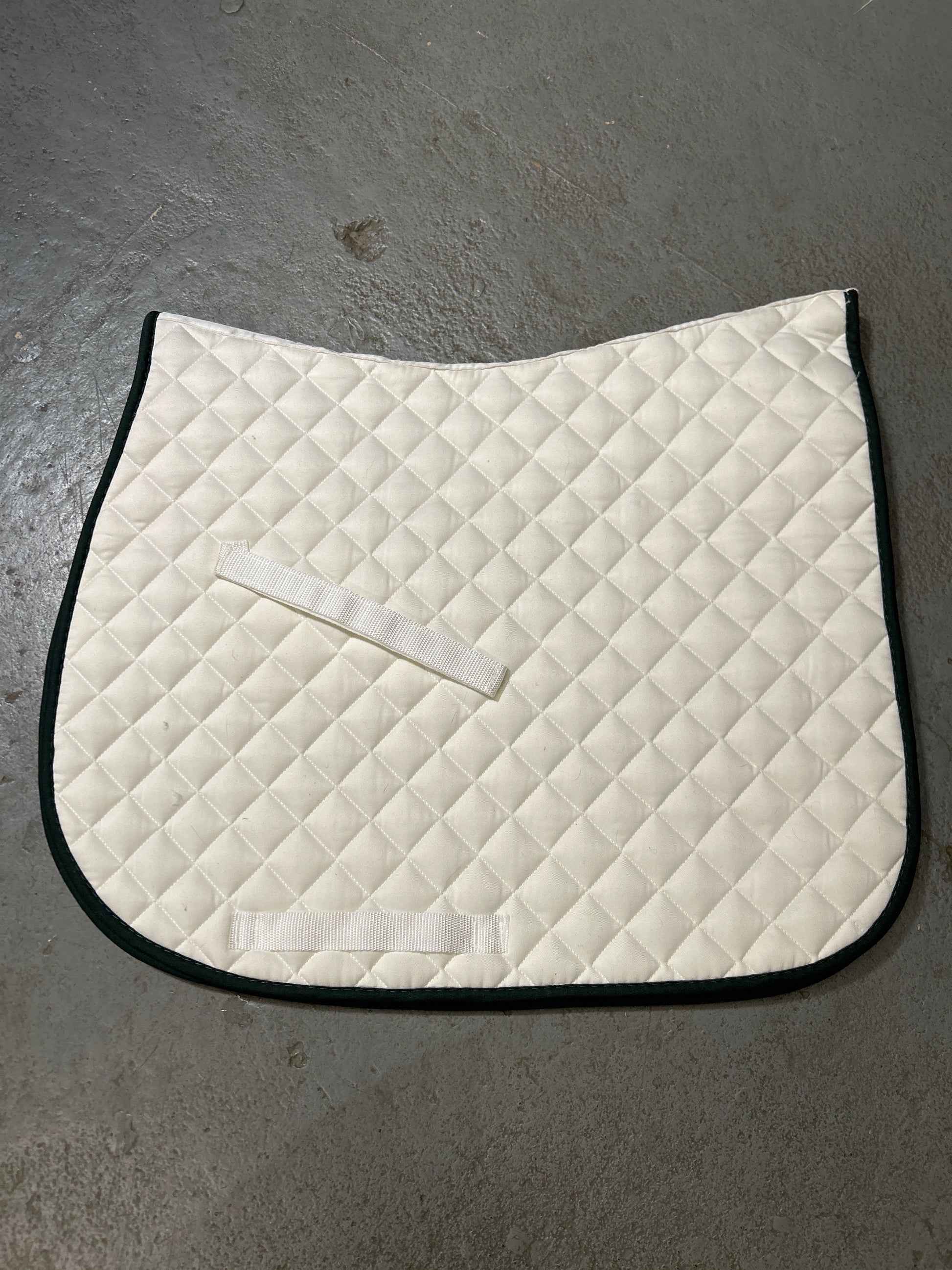 Shedrow All Purpose Saddle Pad White Full-English Saddle Pad-Consignment-Evolution Equestrian Co.
