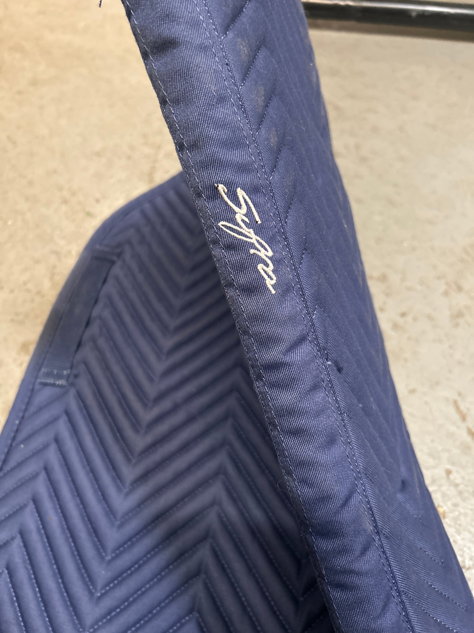 Shedrow Blue Saddle Pad-English Saddle Pad-Consignment-Evolution Equestrian Co.