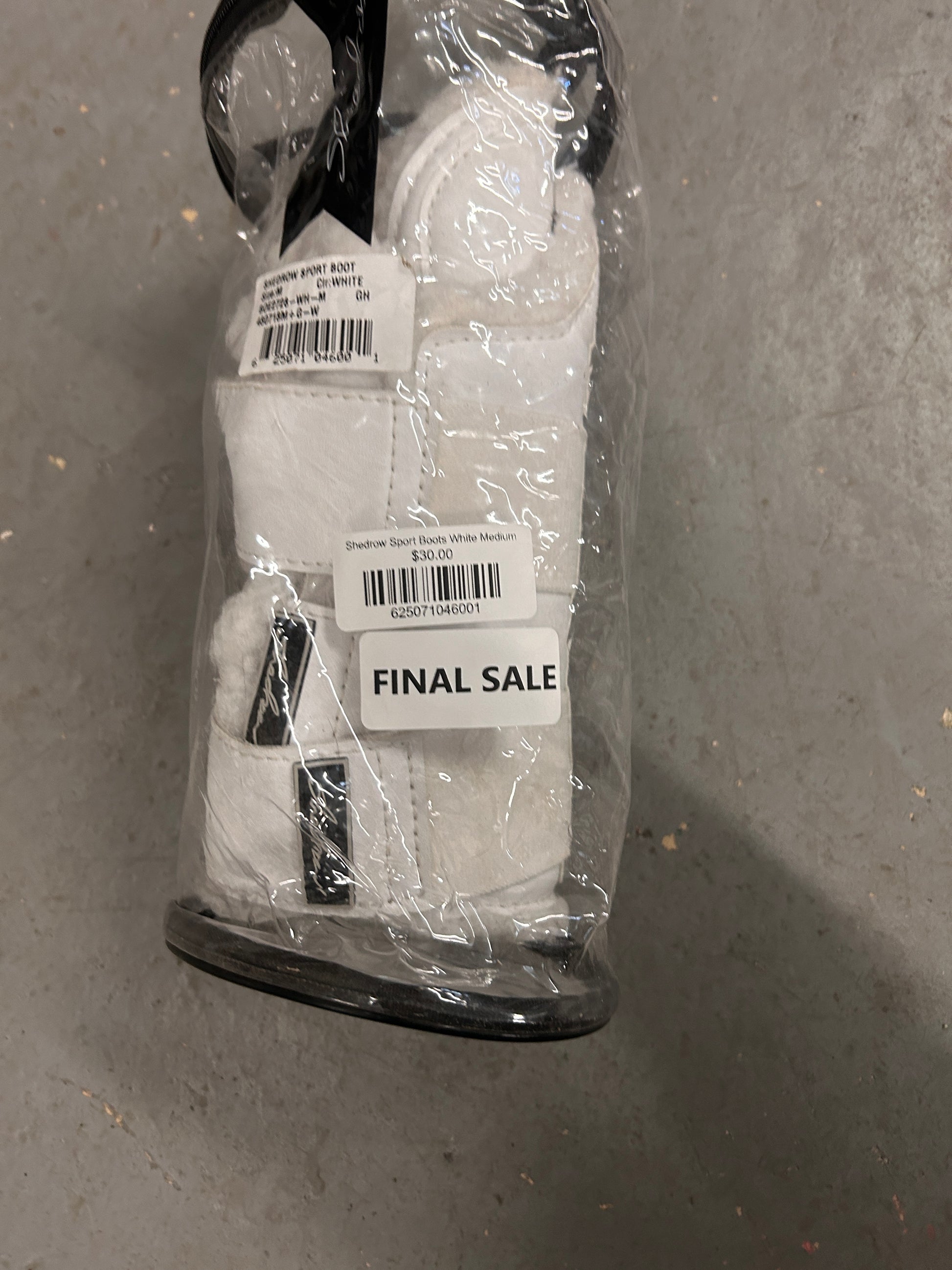 Shedrow Sport Boots White Medium-Horse Boots-Consignment-Evolution Equestrian Co.